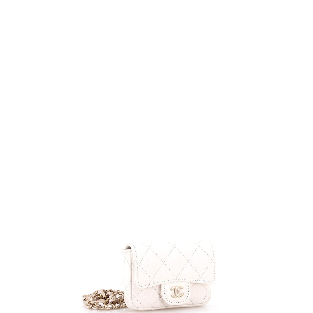 Classic Flap Chain Belt Bag Quilted Caviar Mini