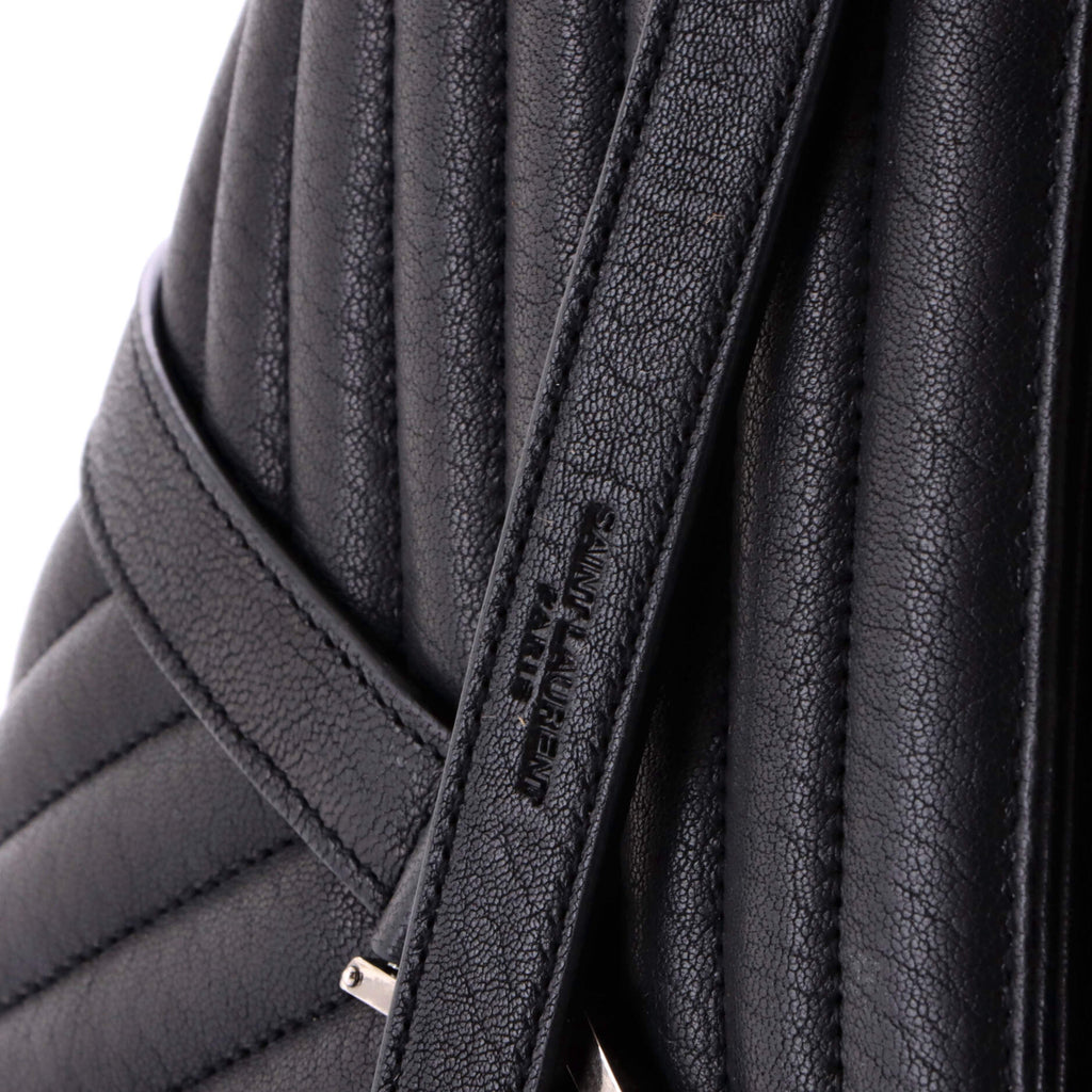 Classic Monogram College Bag Matelasse Chevron Leather Medium