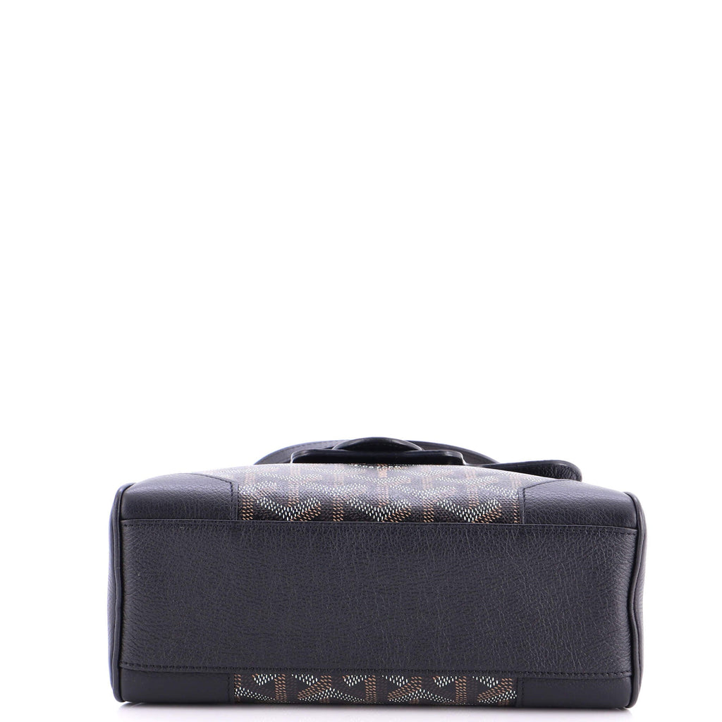 Saigon Top Handle Bag Coated Canvas with Leather Mini