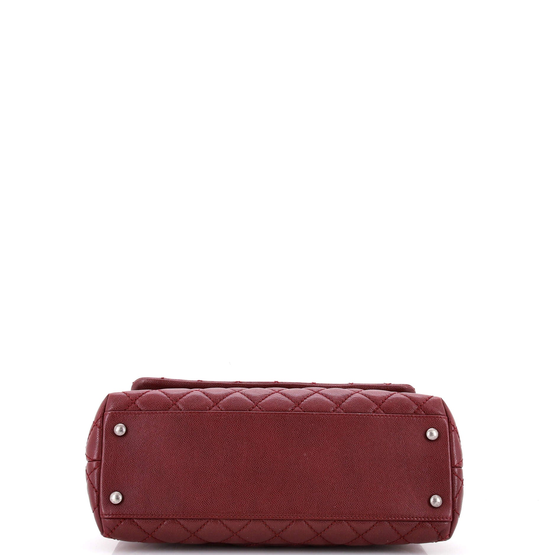 Coco Top Handle Bag Quilted Caviar Small