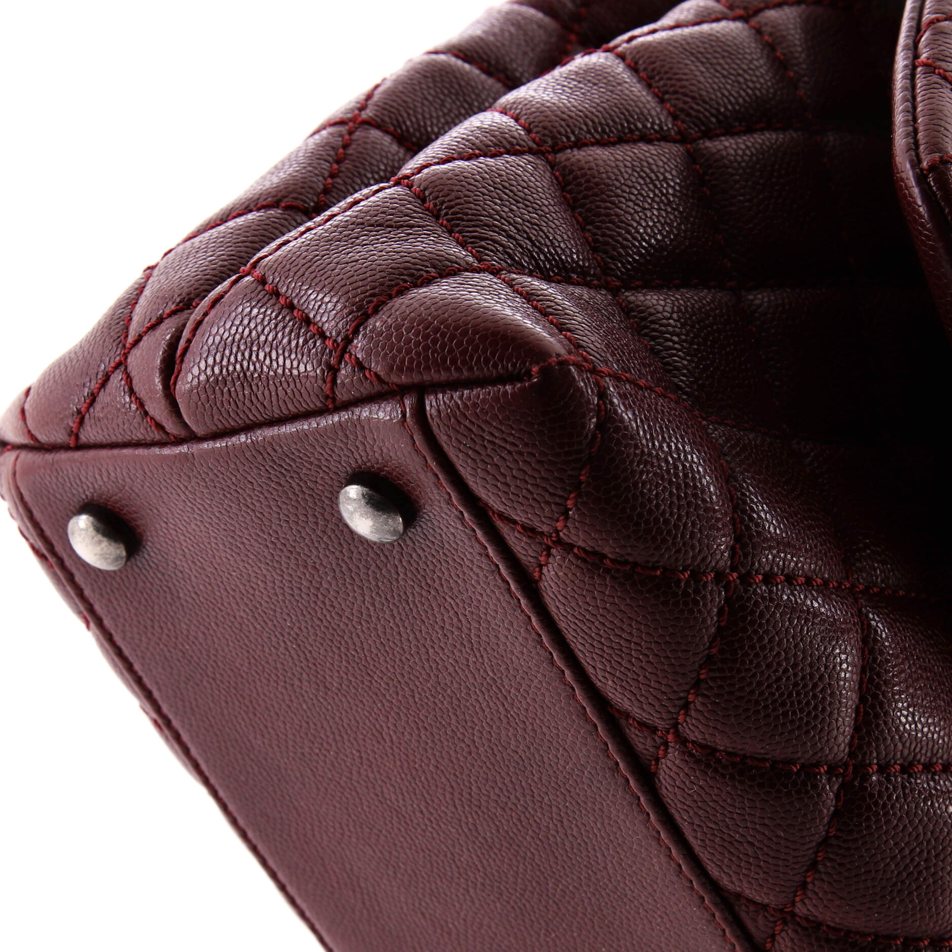 Coco Top Handle Bag Quilted Caviar Small