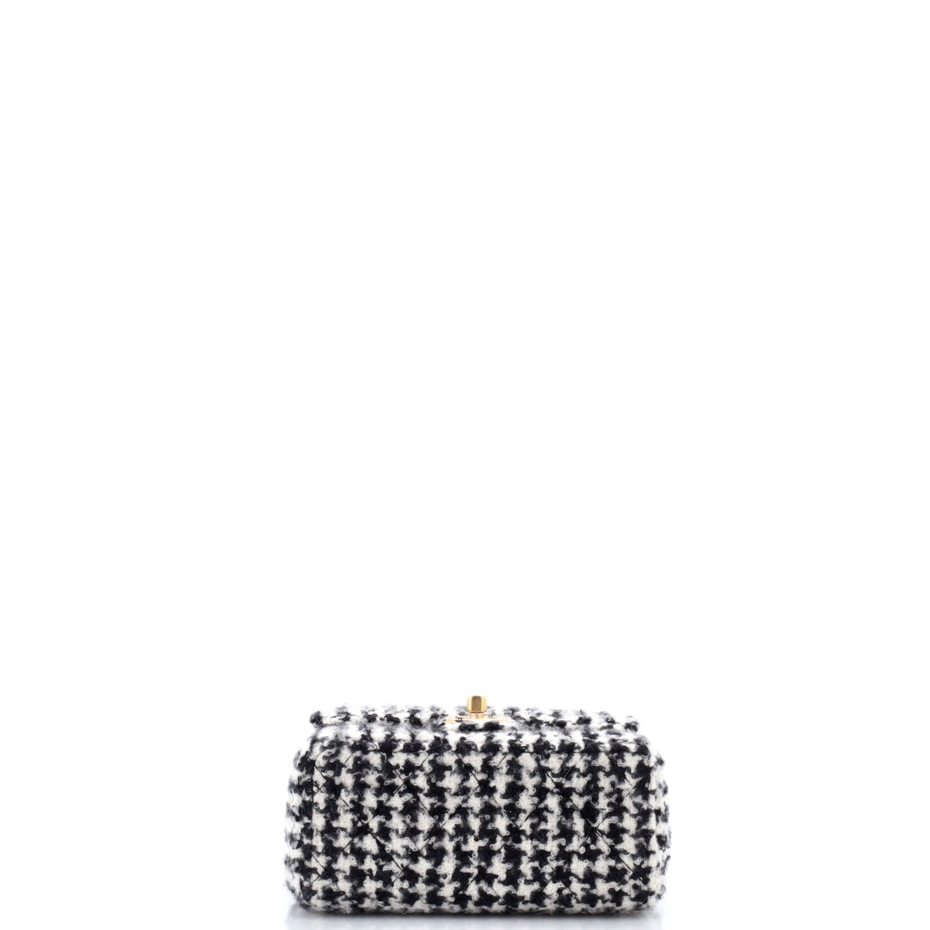 Square Classic Single Flap Bag Quilted Tweed Mini