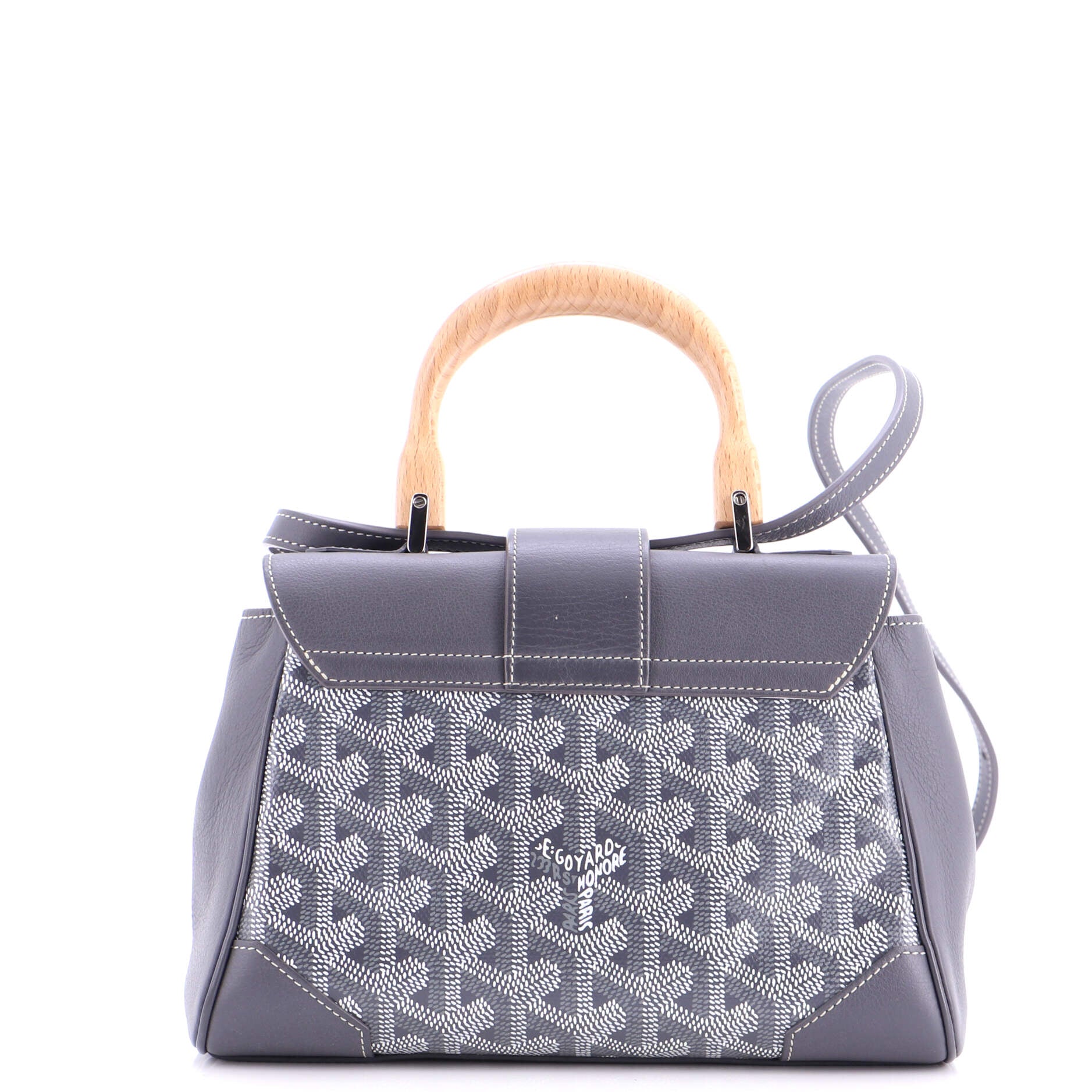 Saigon Top Handle Bag Coated Canvas with Leather Mini