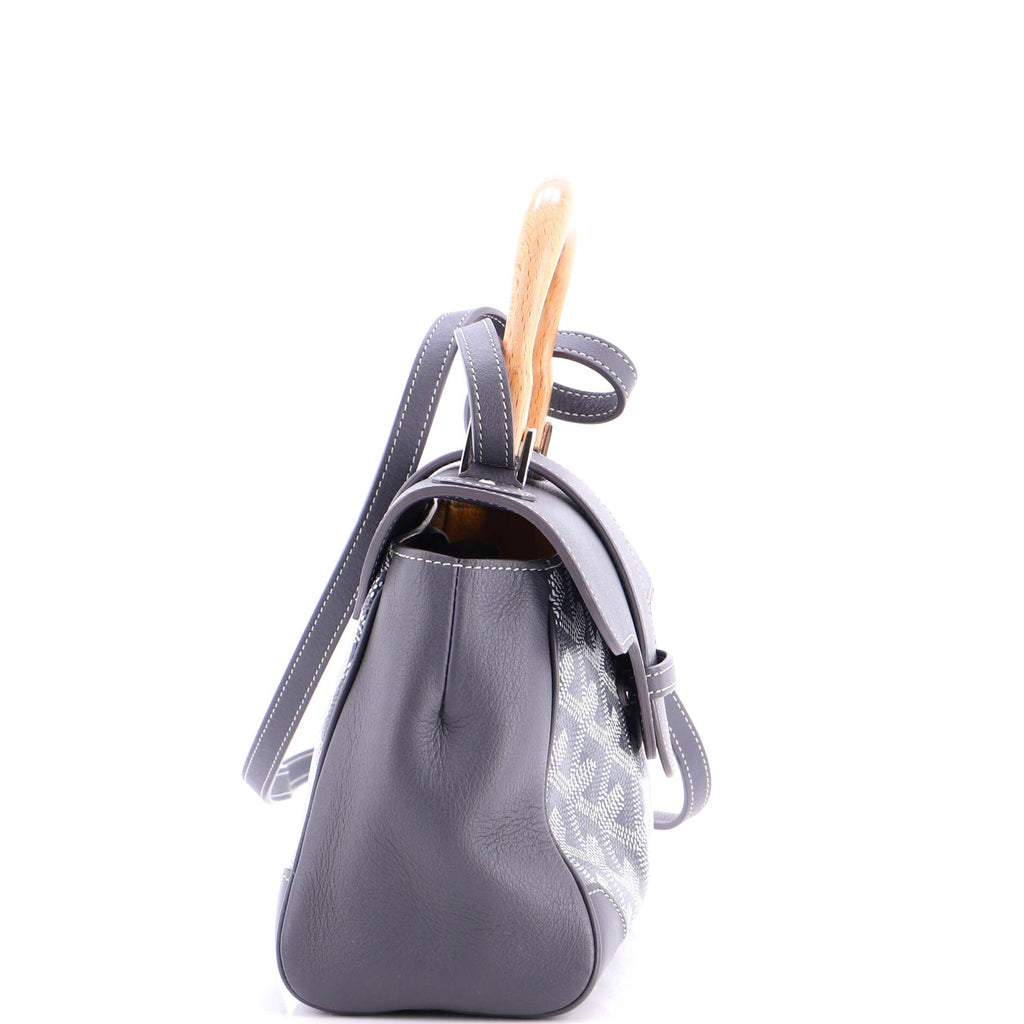 Saigon Top Handle Bag Coated Canvas with Leather Mini