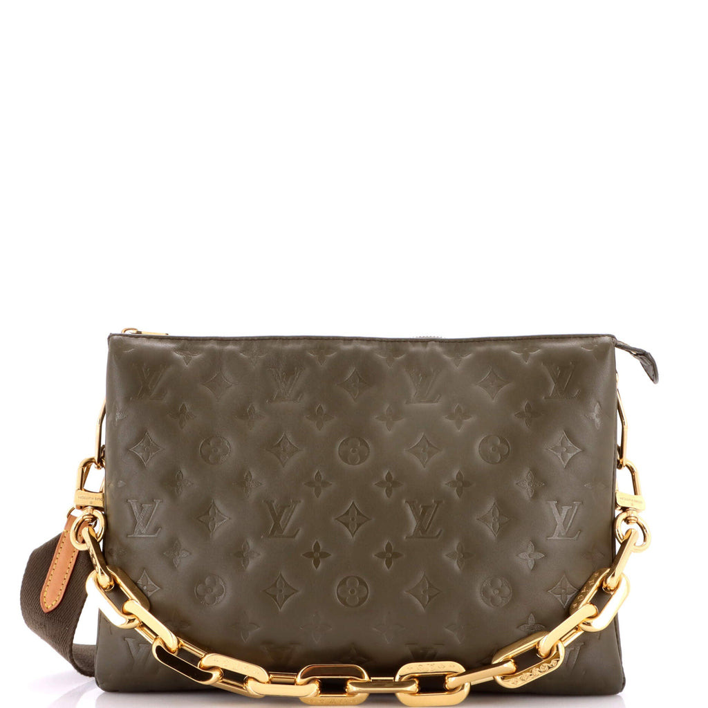 Coussin Bag Monogram Embossed Lambskin MM