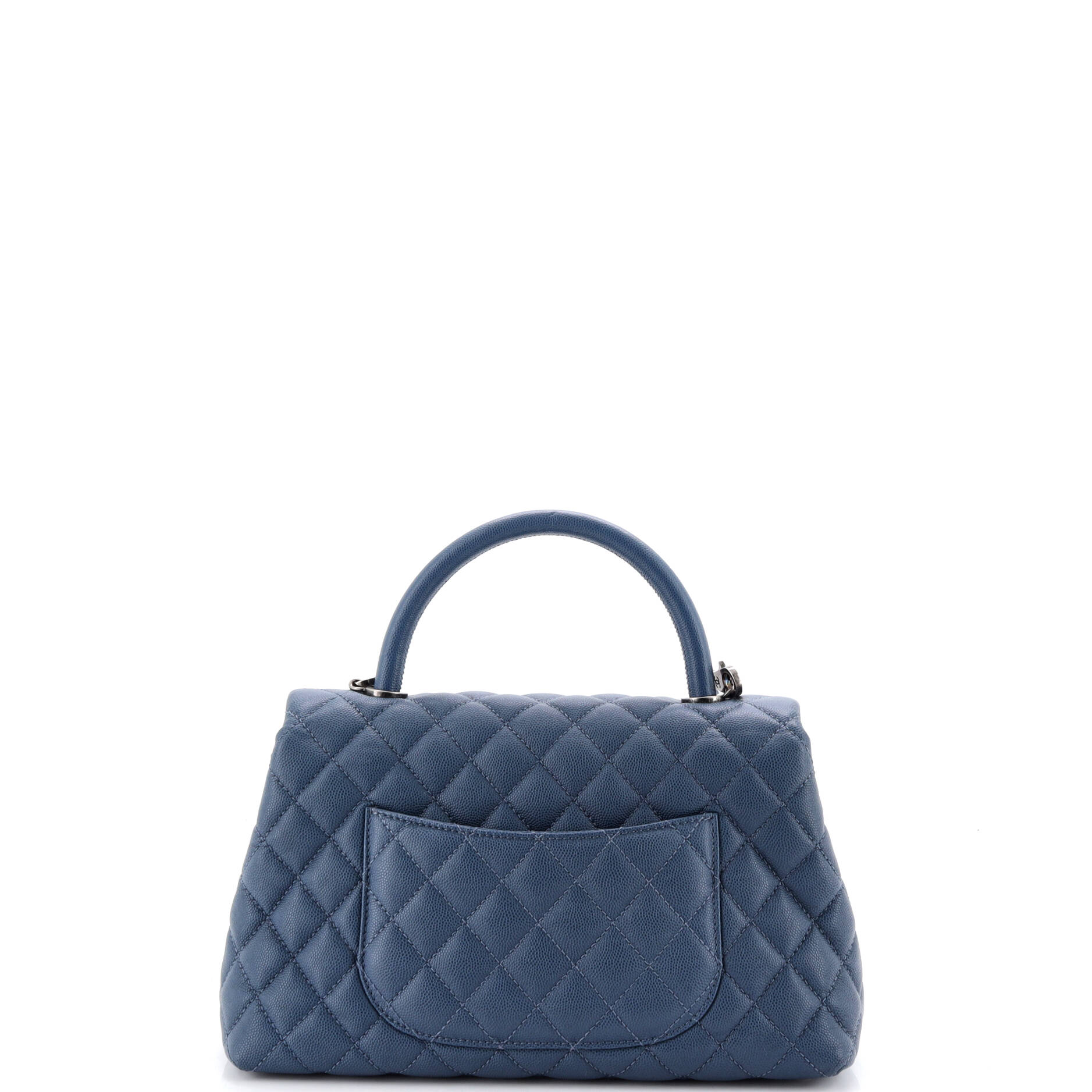 Coco Top Handle Bag Quilted Caviar Small
