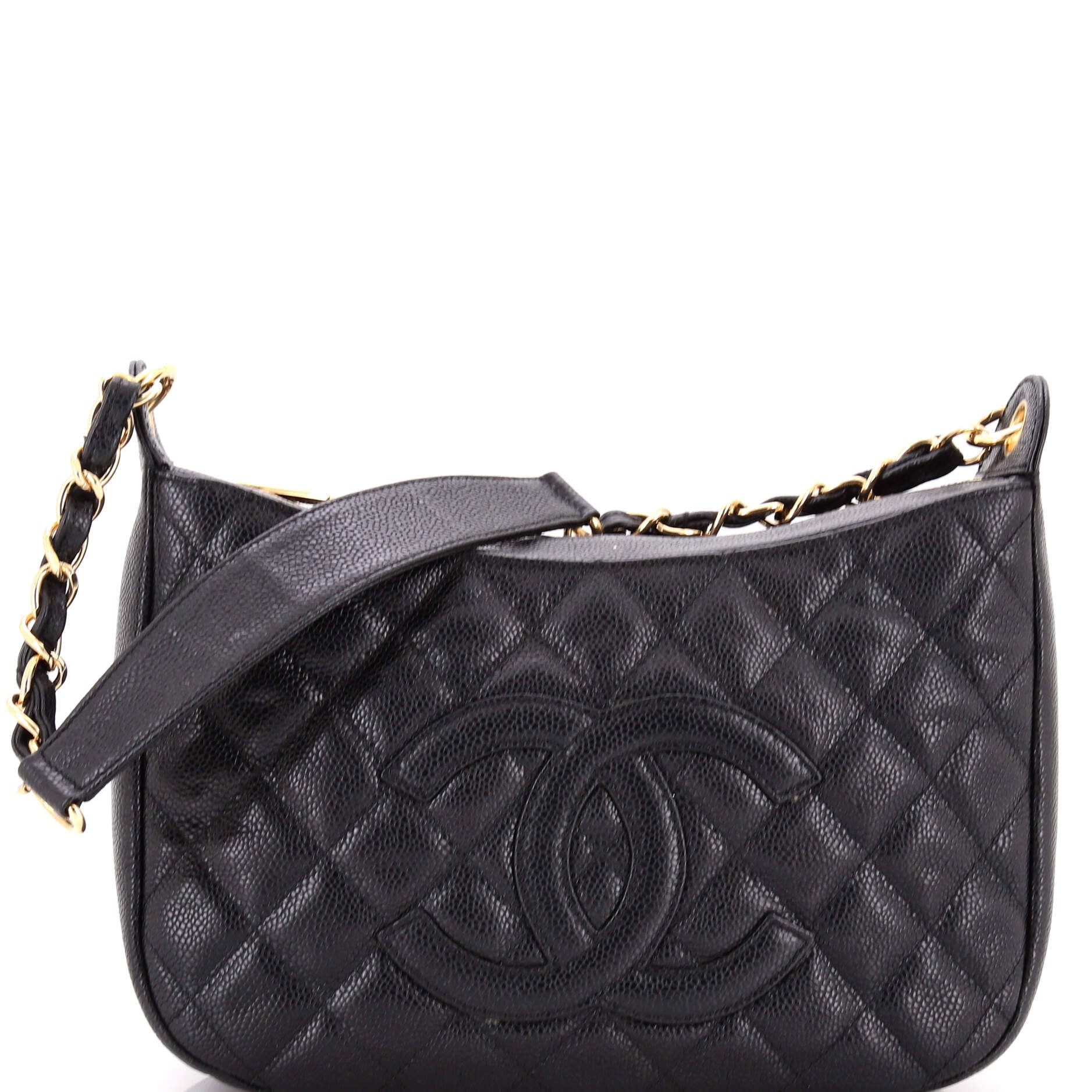 Timeless CC Chain Shoulder Bag Quilted Caviar Medium