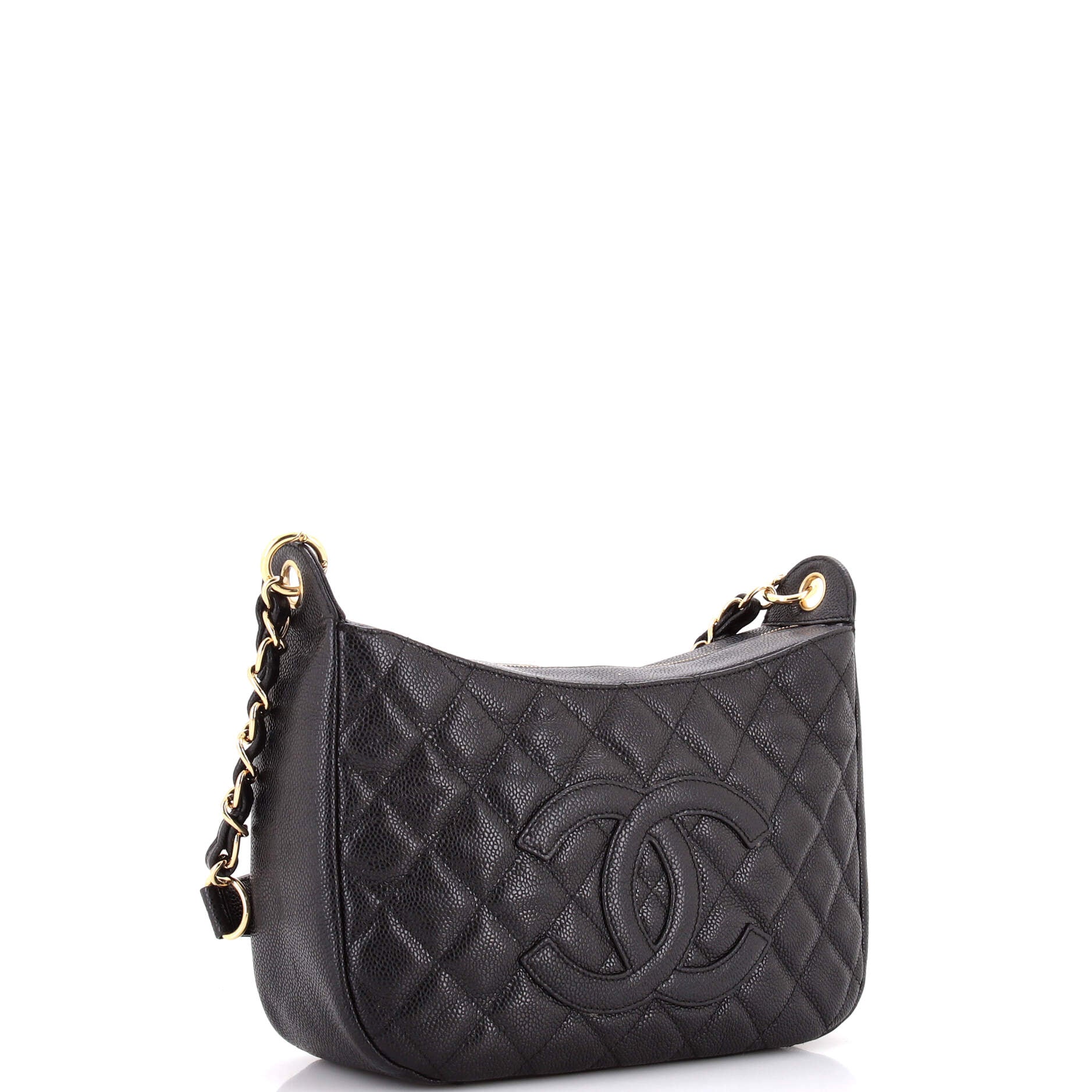 Timeless CC Chain Shoulder Bag Quilted Caviar Medium