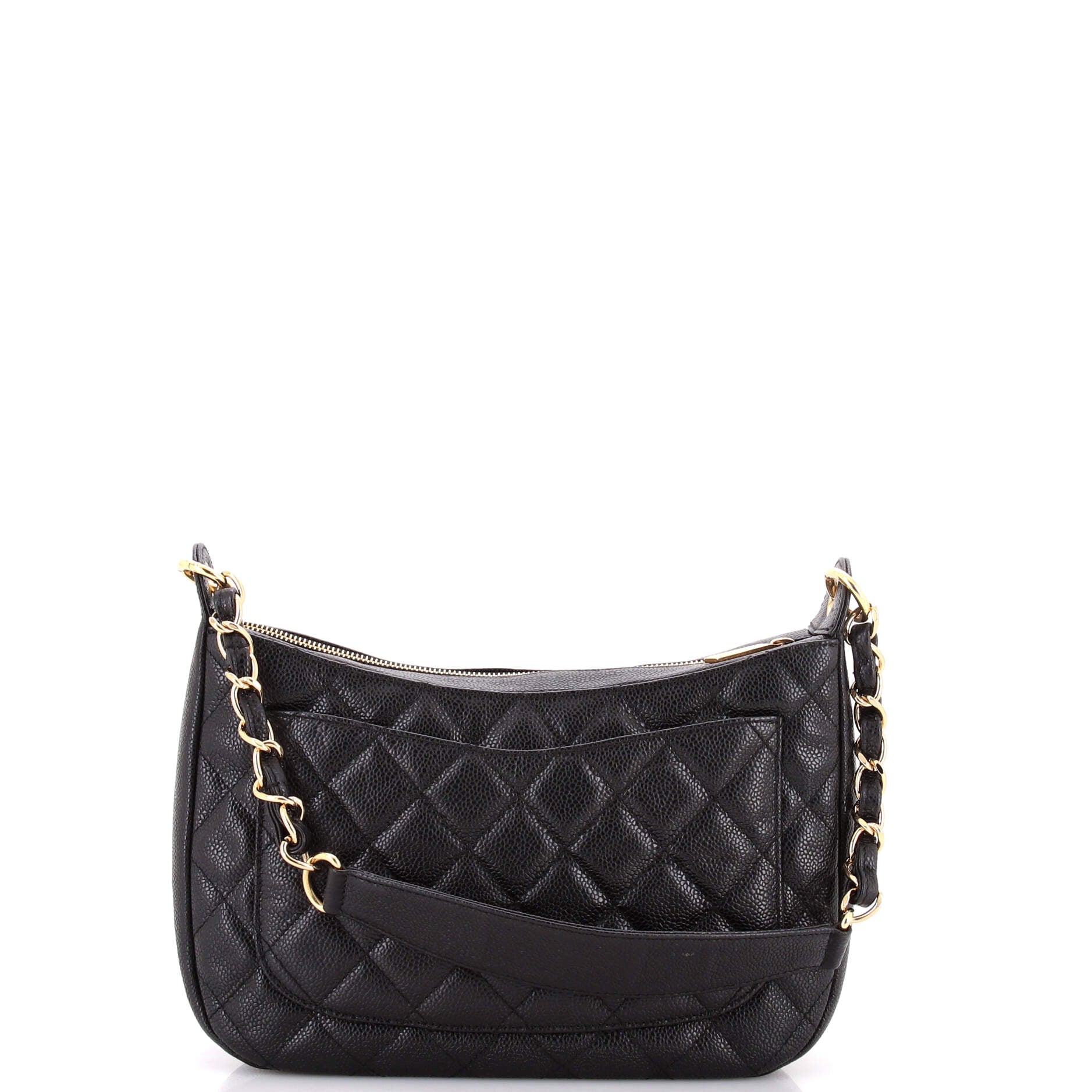 Timeless CC Chain Shoulder Bag Quilted Caviar Medium