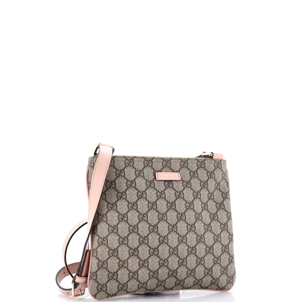 Zip Top Messenger Bag GG Coated Canvas Small