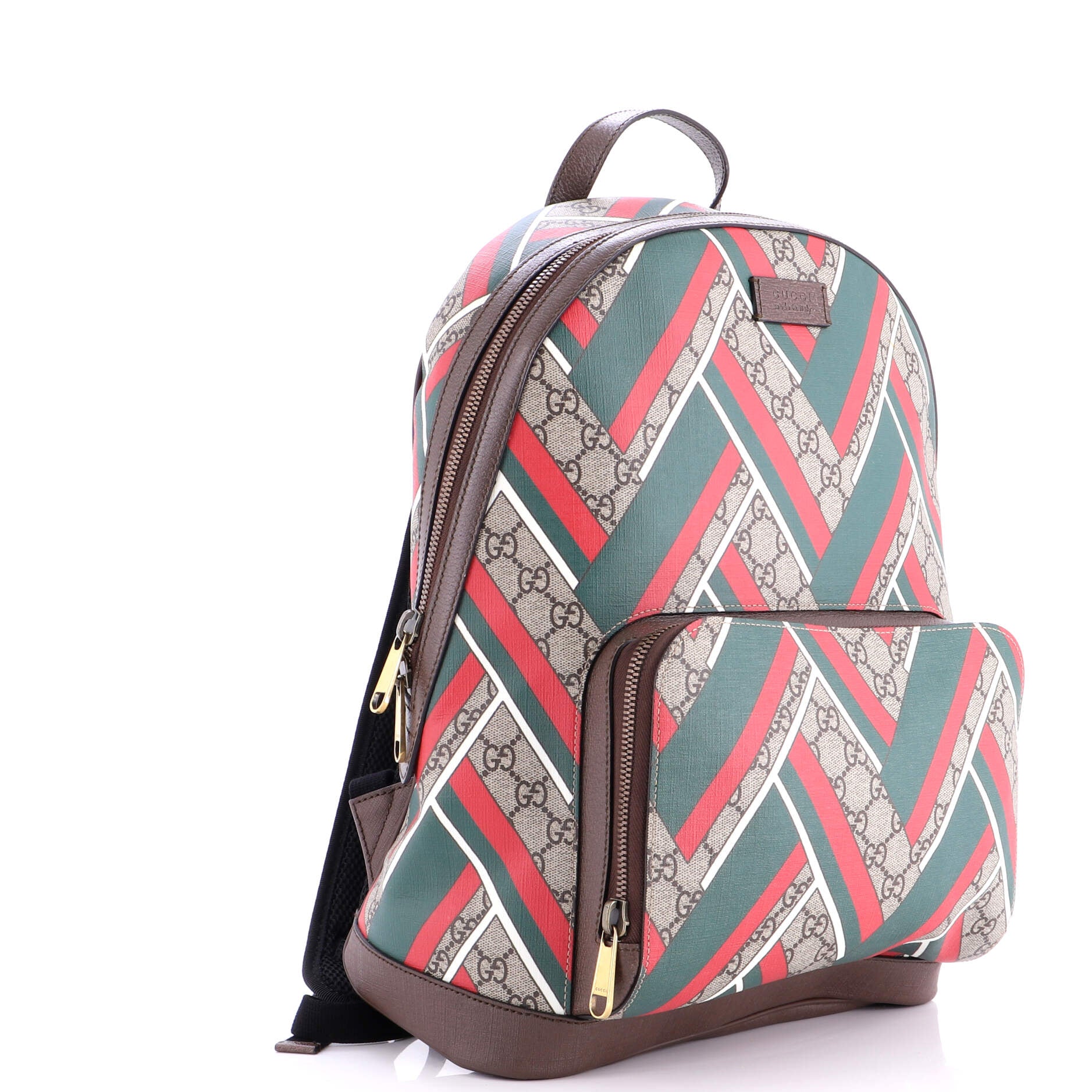 Zip Pocket Backpack Printed GG Coated Canvas Medium