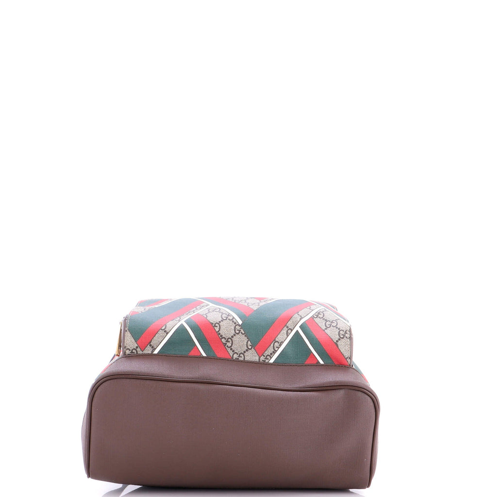 Zip Pocket Backpack Printed GG Coated Canvas Medium