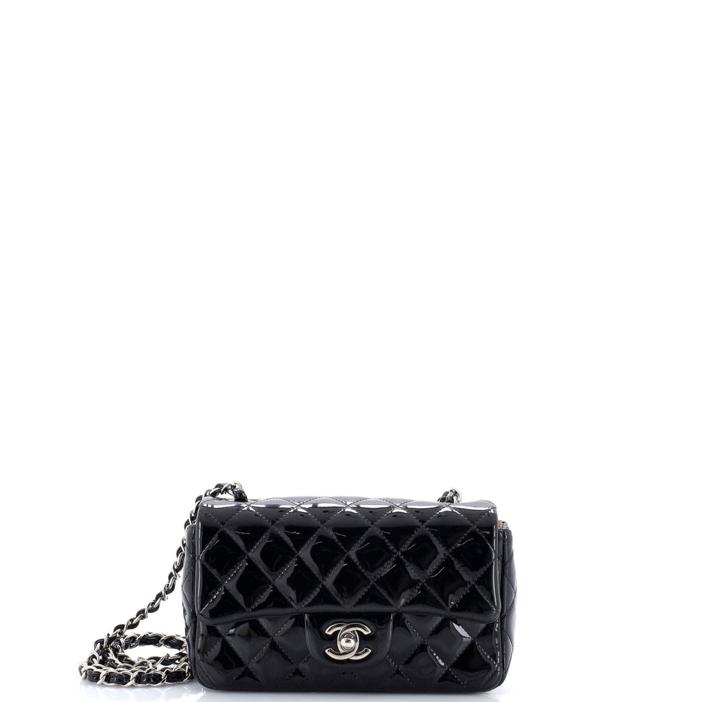 Classic Single Flap Bag Quilted Patent Mini