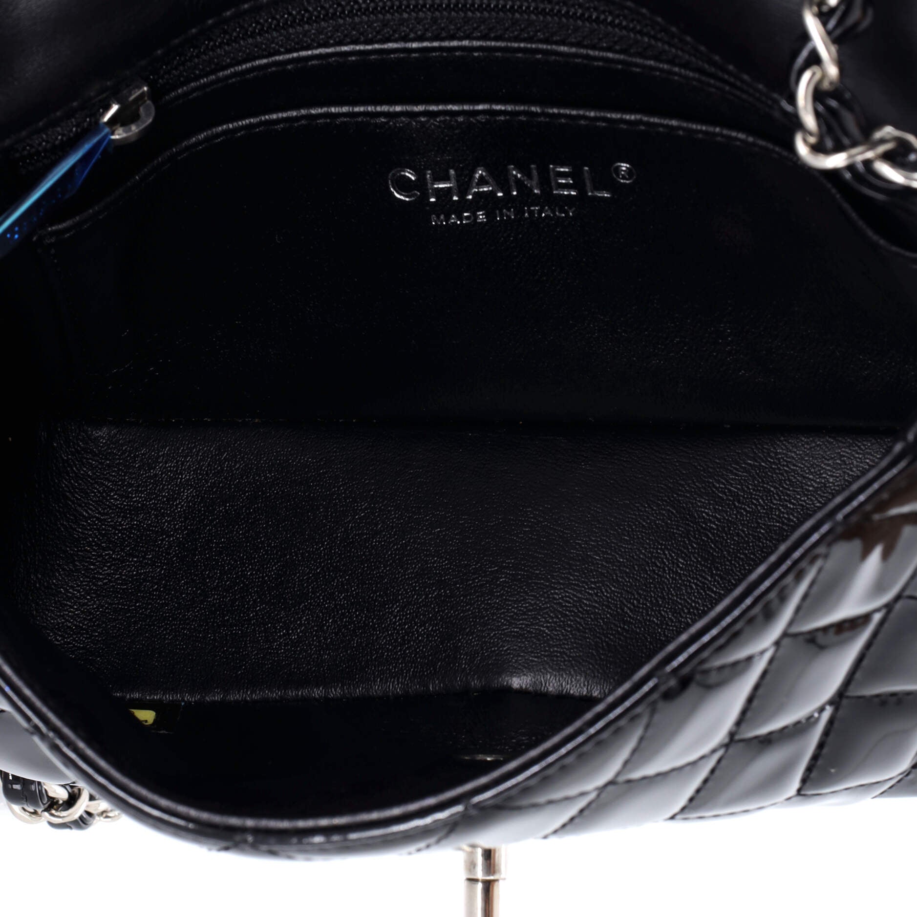 Classic Single Flap Bag Quilted Patent Mini