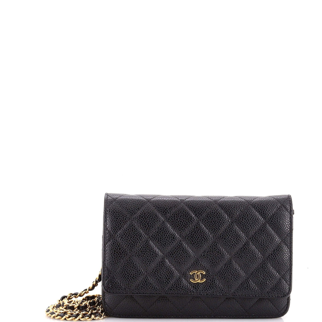 Wallet on Chain Quilted Caviar