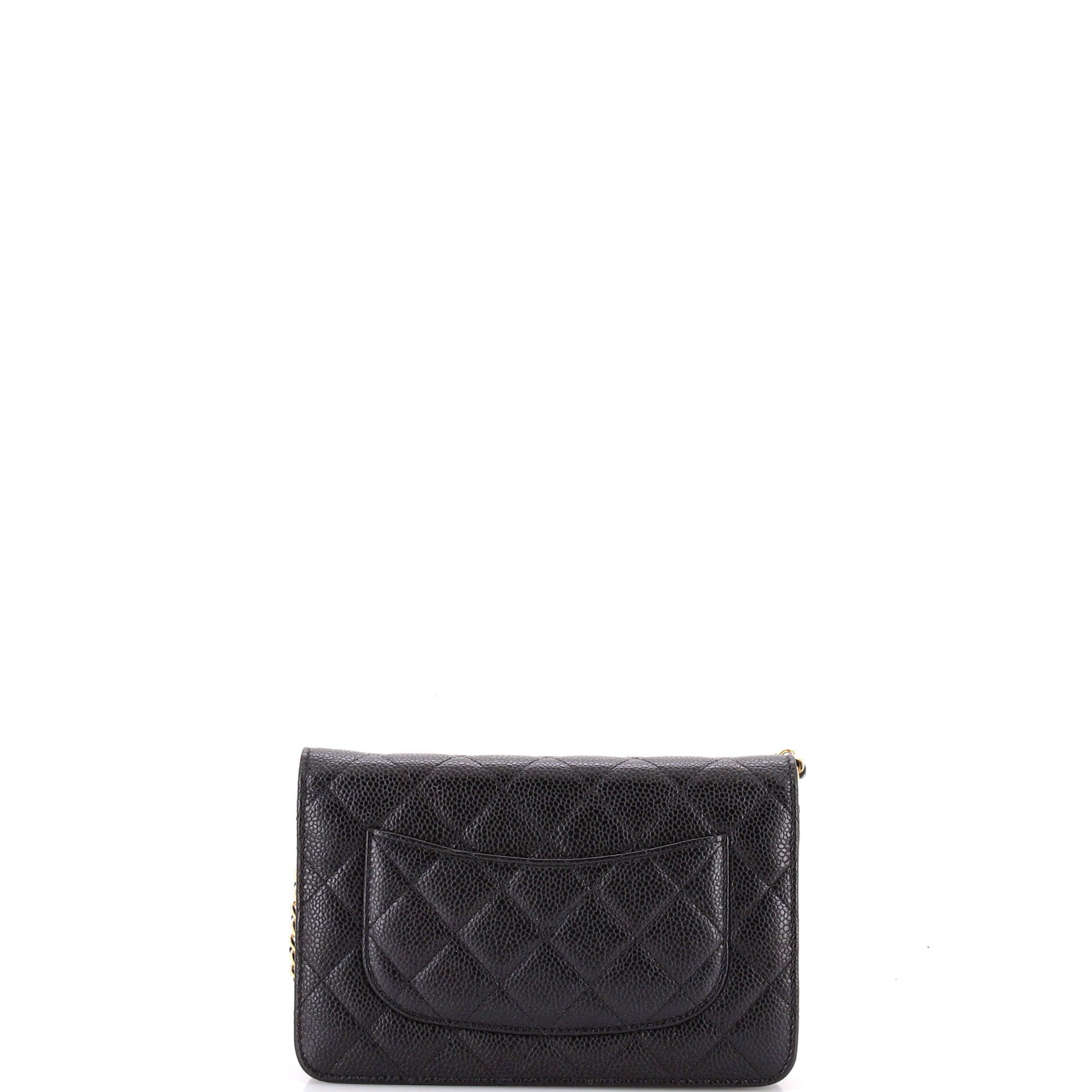Wallet on Chain Quilted Caviar