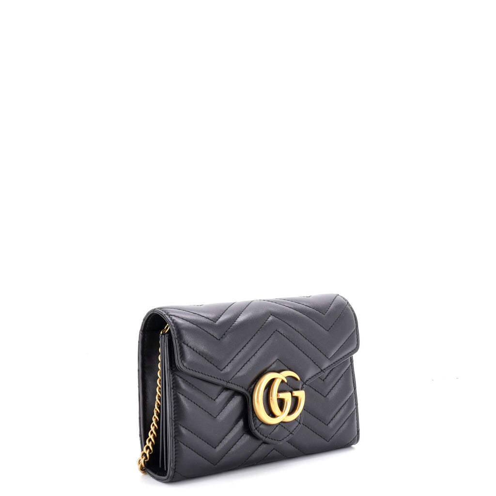 GG Marmont Chain Wallet Matelasse Leather Mini