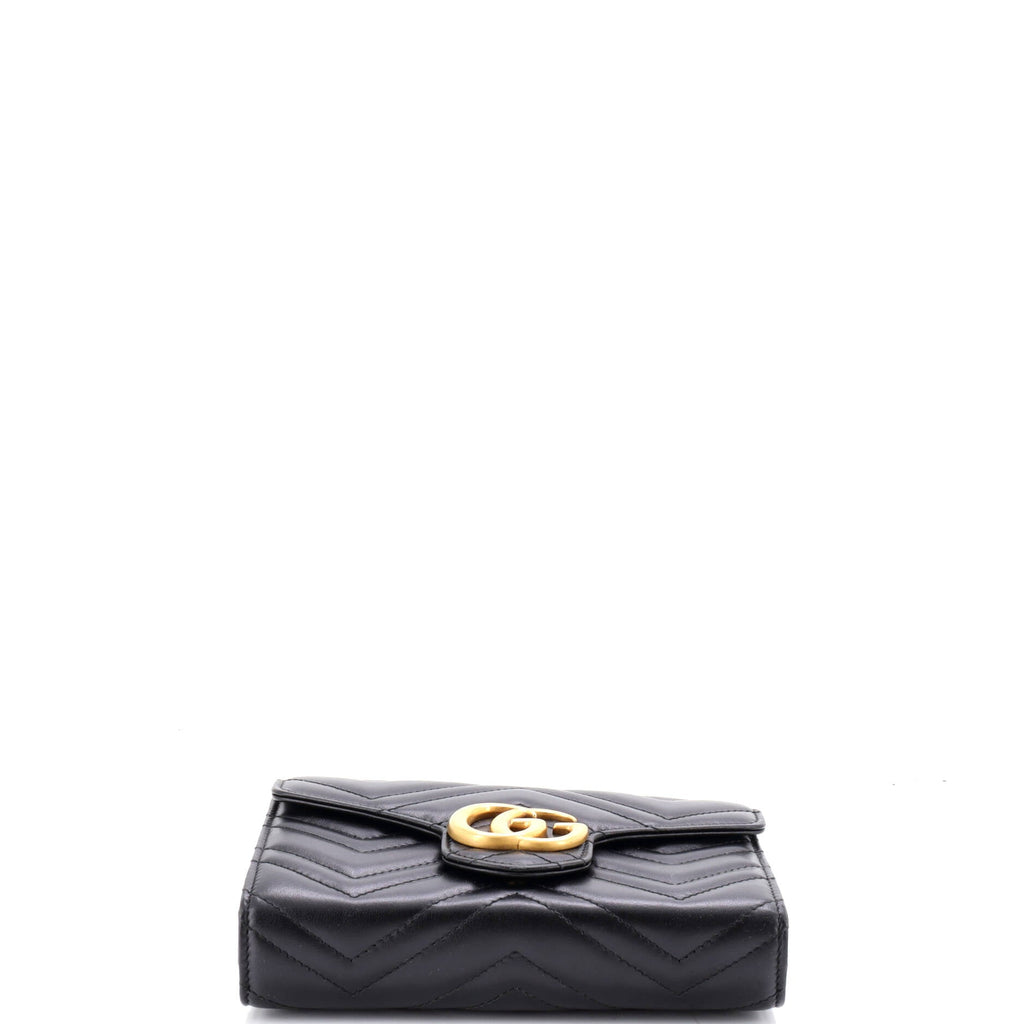 GG Marmont Chain Wallet Matelasse Leather Mini