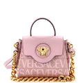 La Medusa Top Handle Bag Printed Canvas and Leather Small