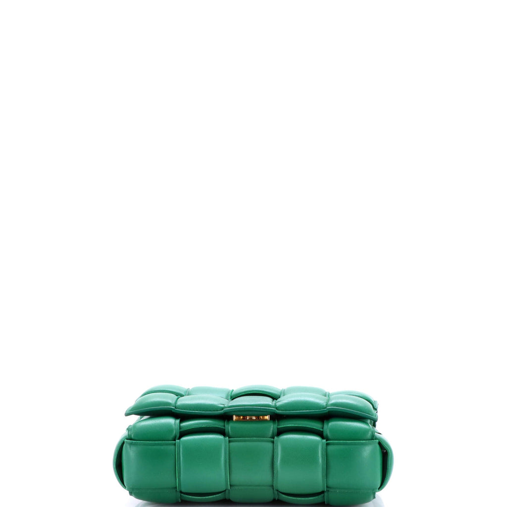 Cassette Crossbody Bag Padded Maxi Intrecciato Leather Small