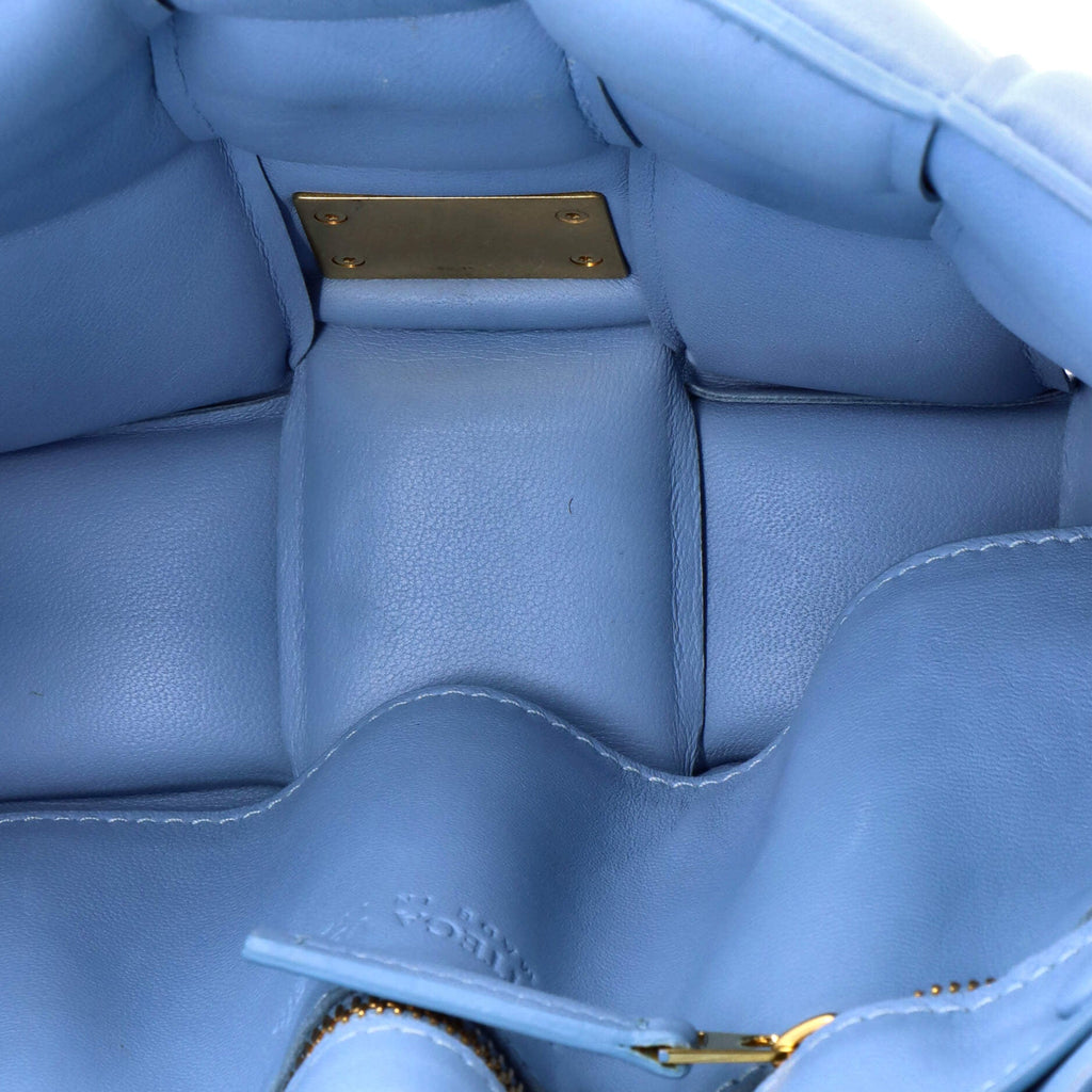 Cassette Crossbody Bag Padded Maxi Intrecciato Leather Small