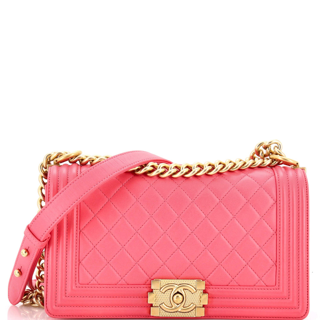 Boy Flap Bag Quilted Lambskin Old Medium