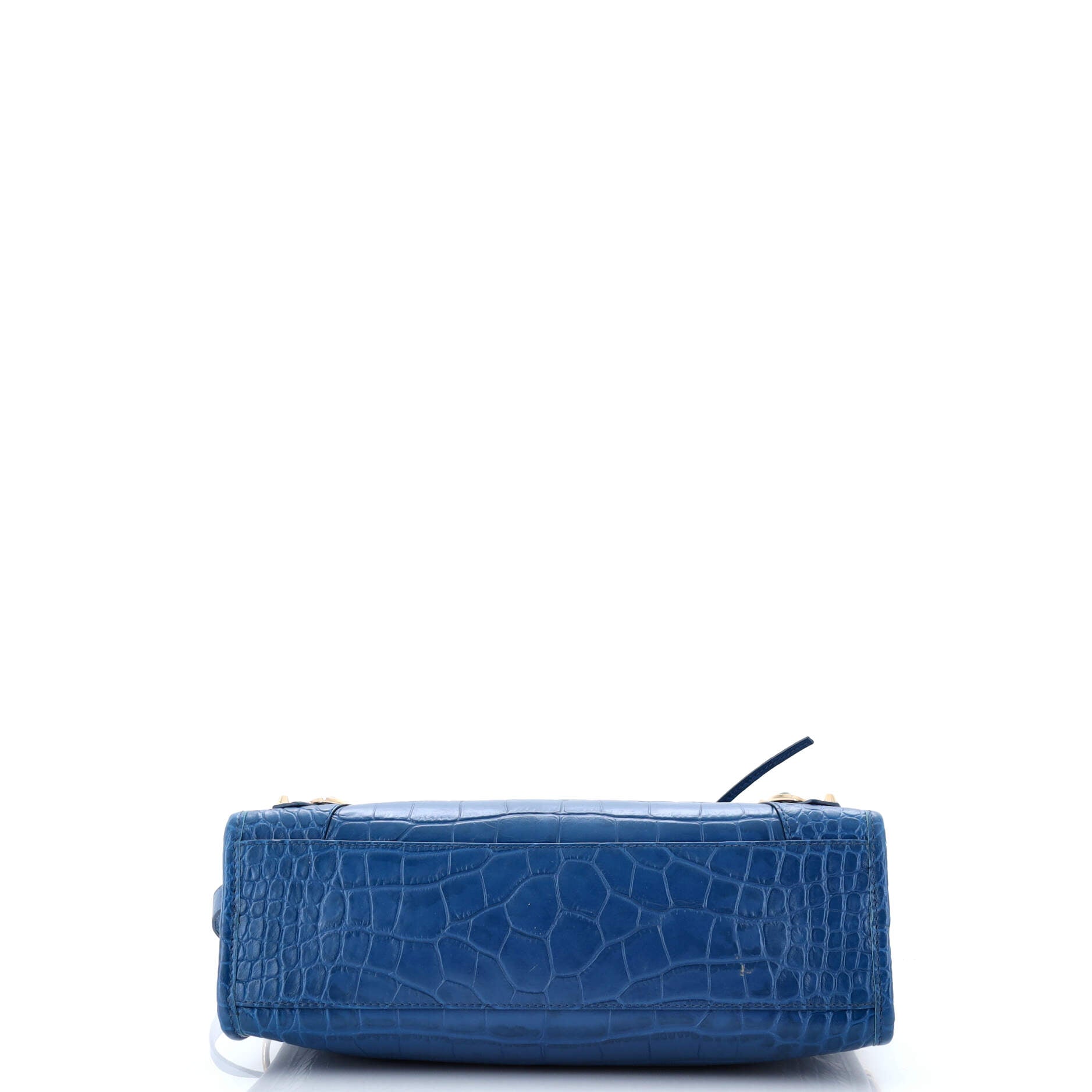 City Classic Studs Bag Crocodile Embossed Leather Small
