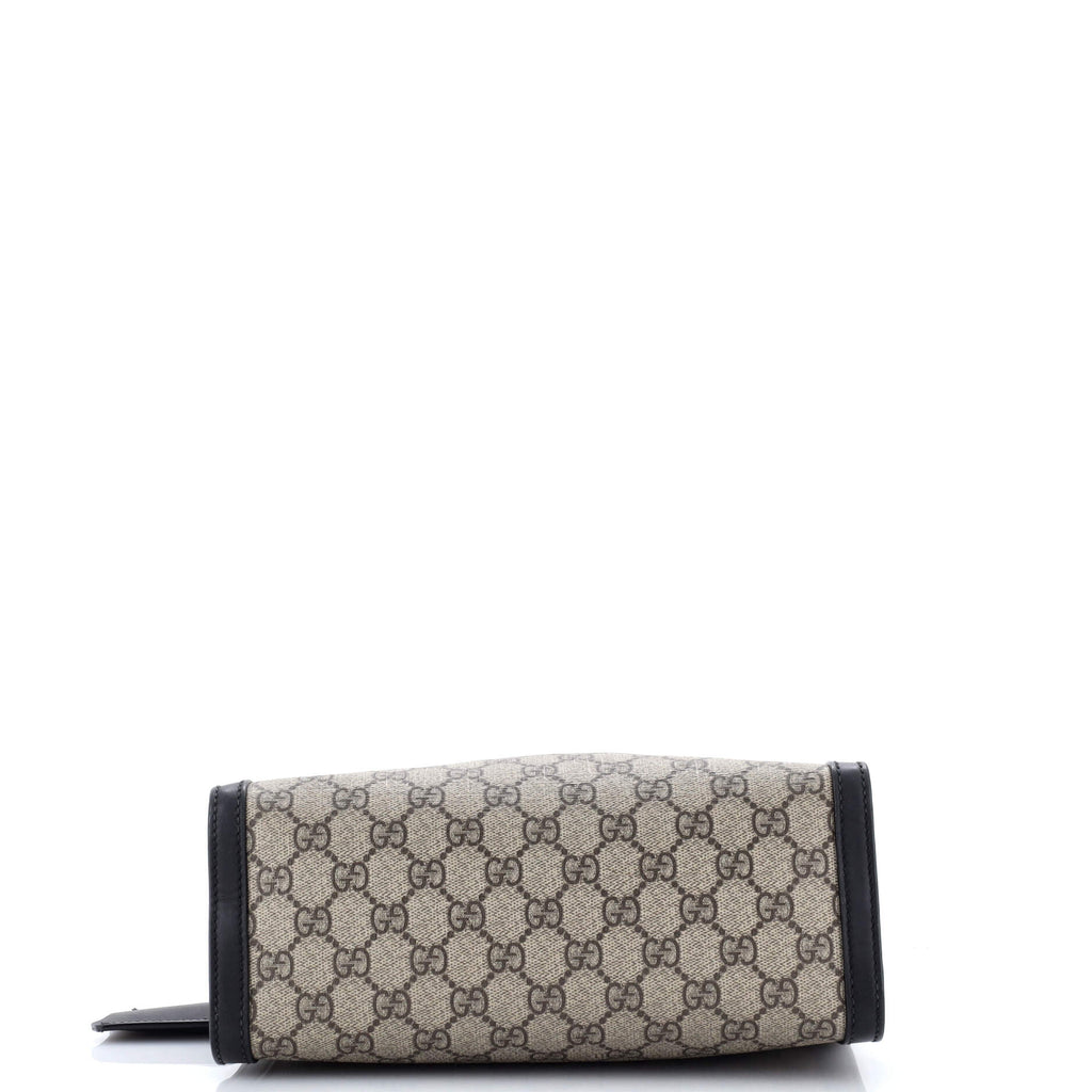 Padlock Chain Tote GG Coated Canvas with Leather Small