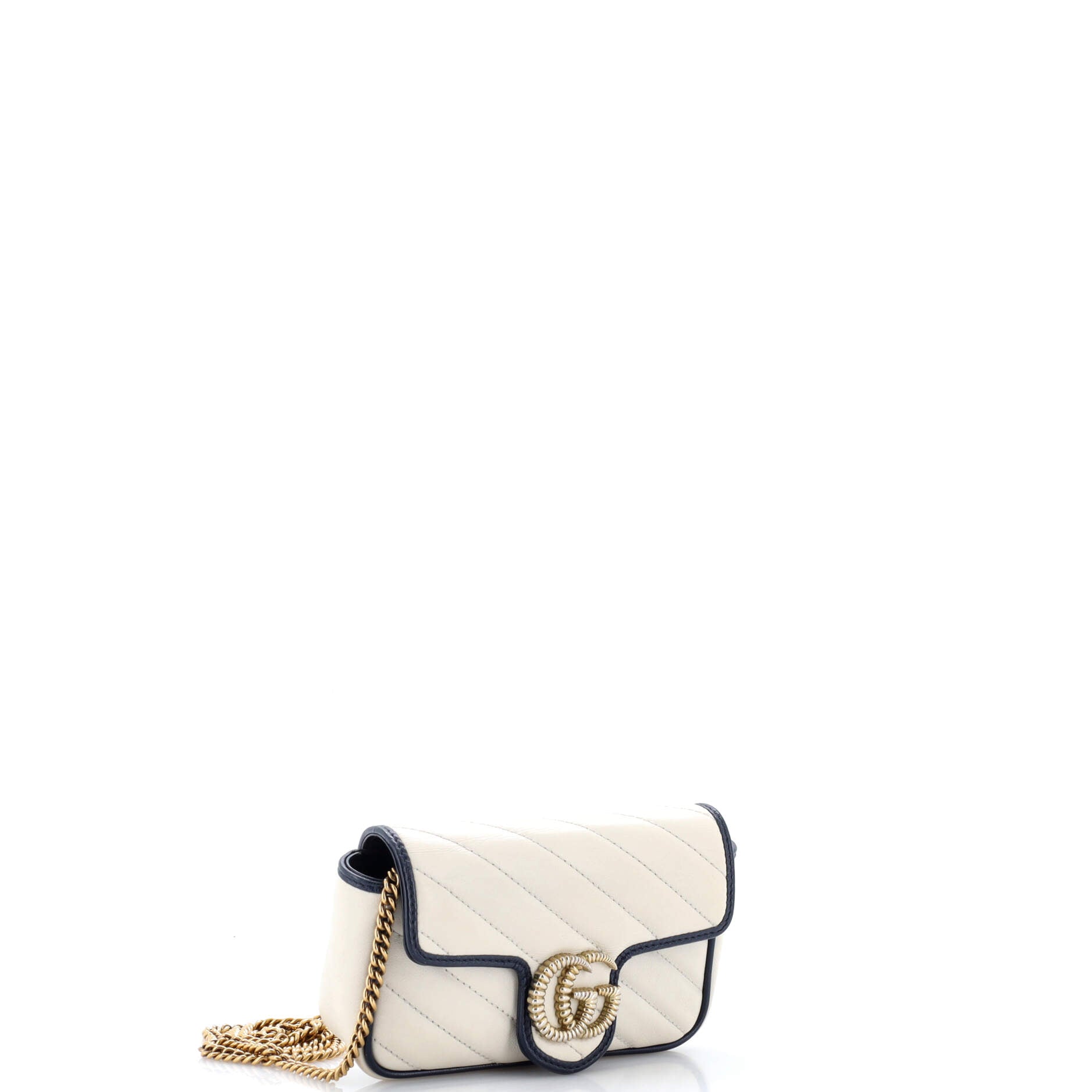 GG Marmont Flap Bag Diagonal Quilted Leather Super Mini