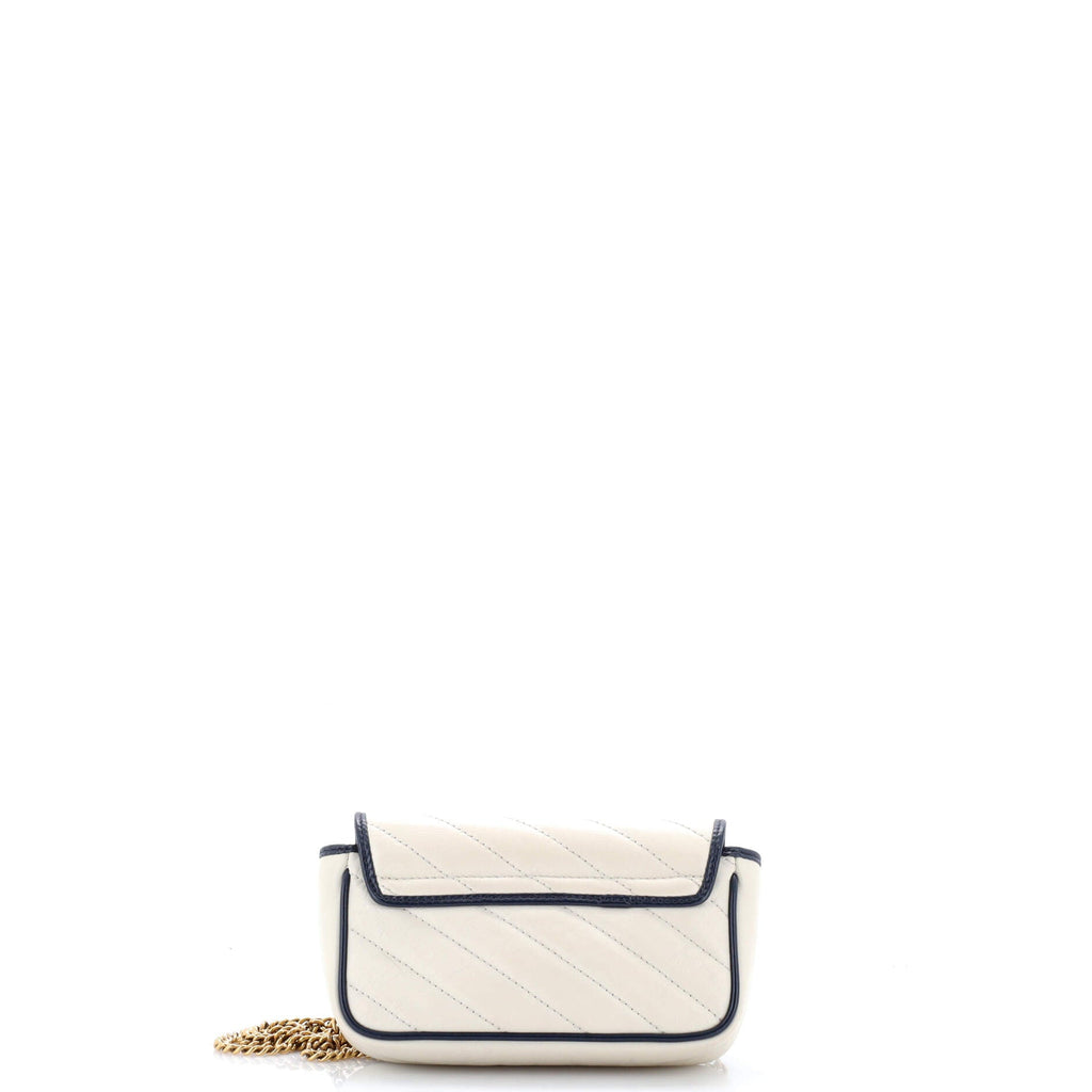 GG Marmont Flap Bag Diagonal Quilted Leather Super Mini