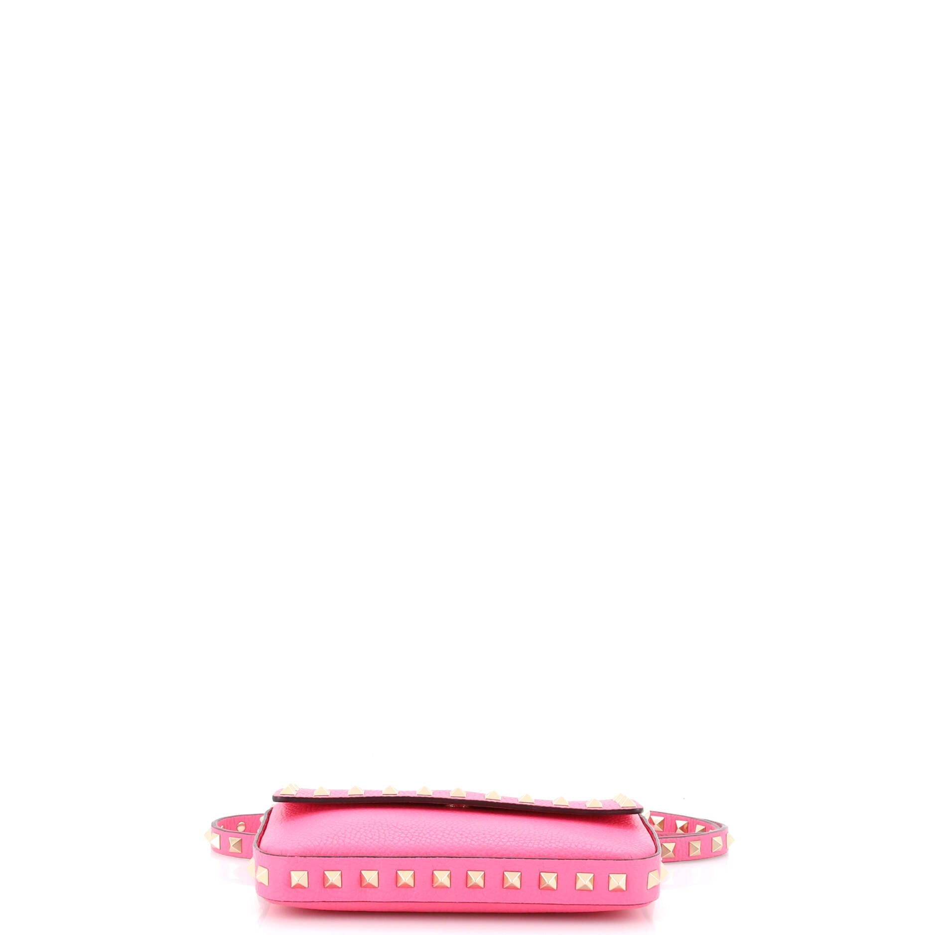 Rockstud Top Handle Crossbody Pouch Leather Mini