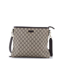 Zip Top Messenger Bag GG Coated Canvas Medium