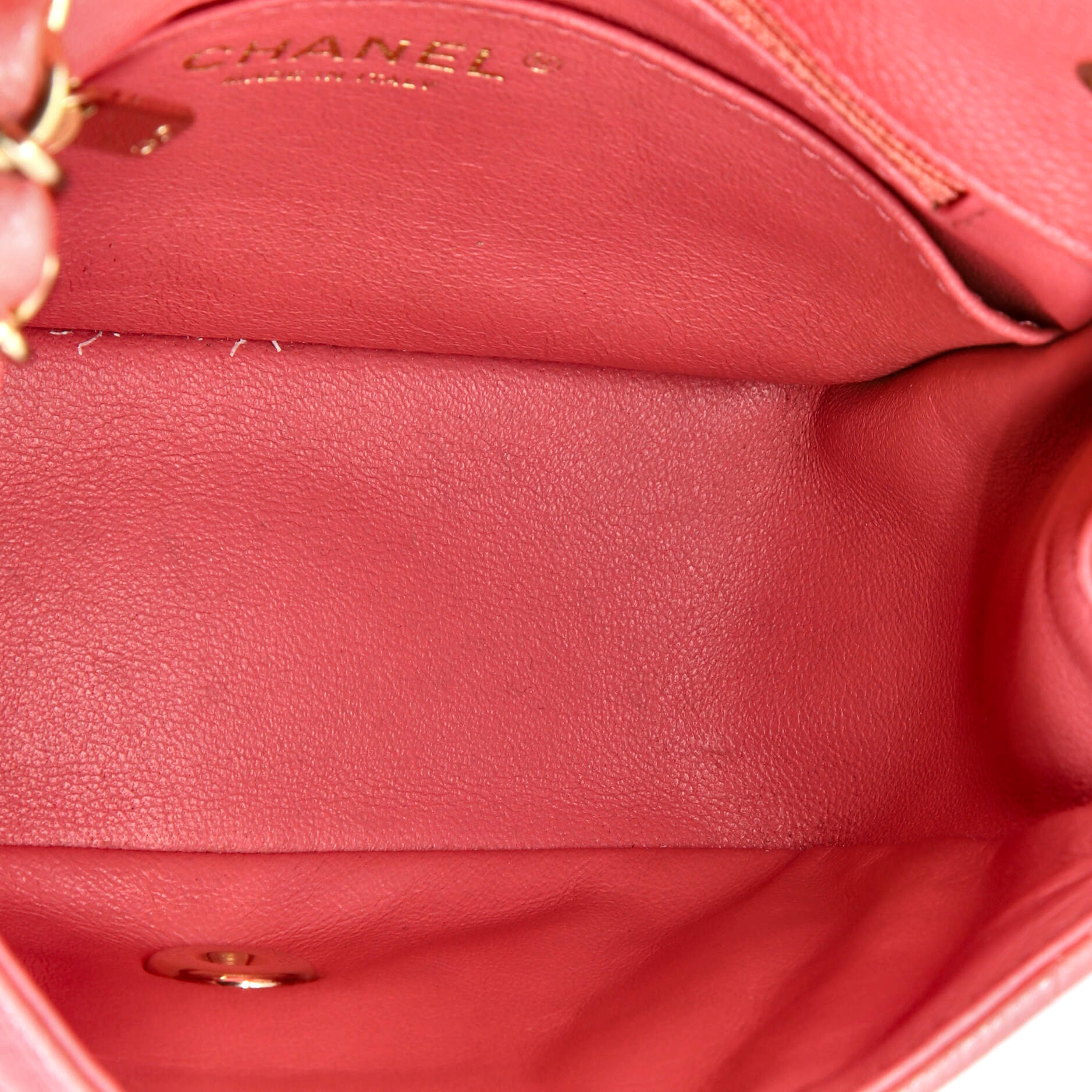 Square Classic Single Flap Bag Quilted Caviar Mini