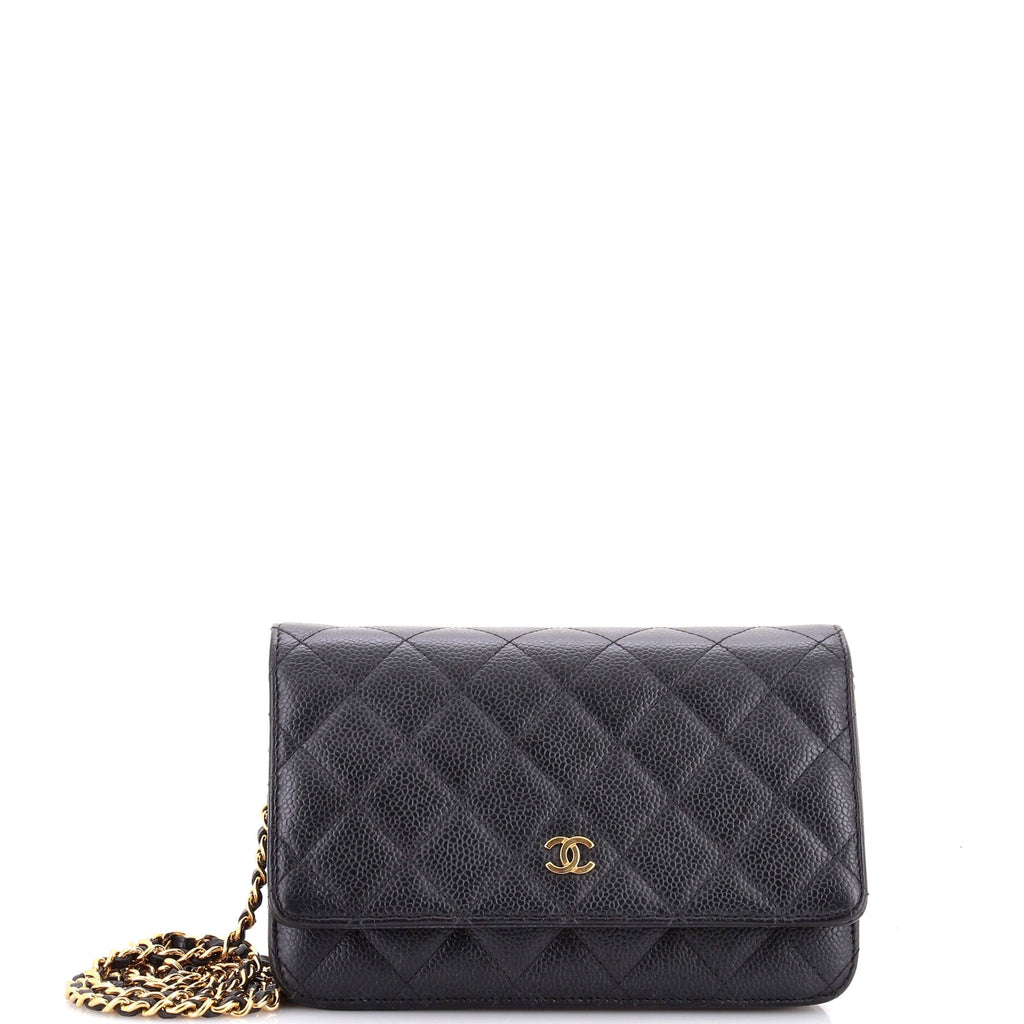 Wallet on Chain Quilted Caviar