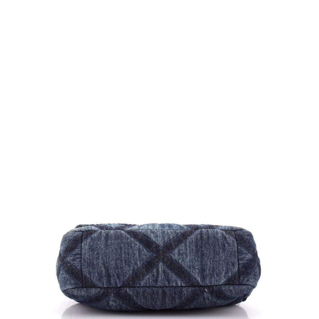 19 Flap Bag Quilted Denim Medium