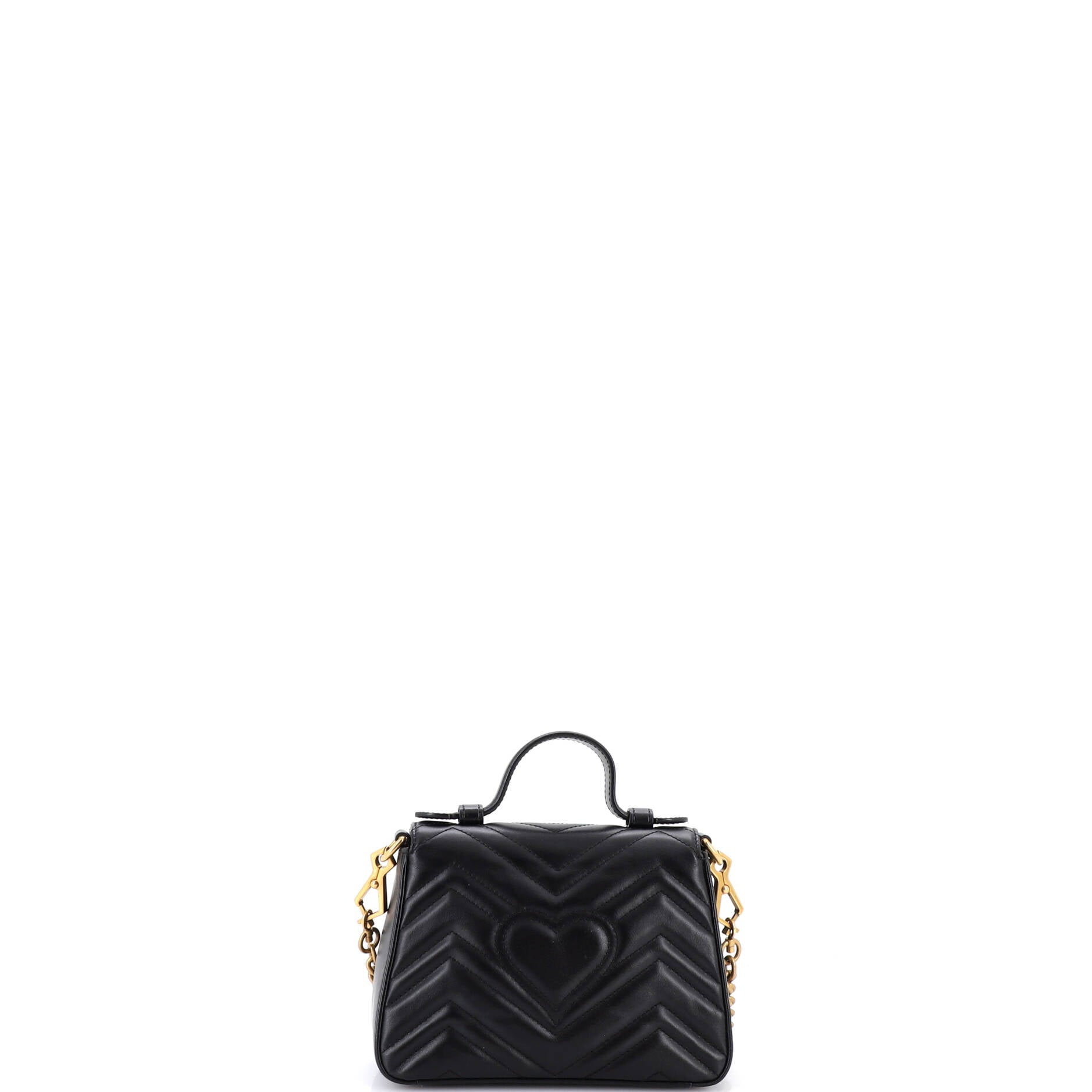 GG Marmont Top Handle Flap Bag Matelasse Leather Mini