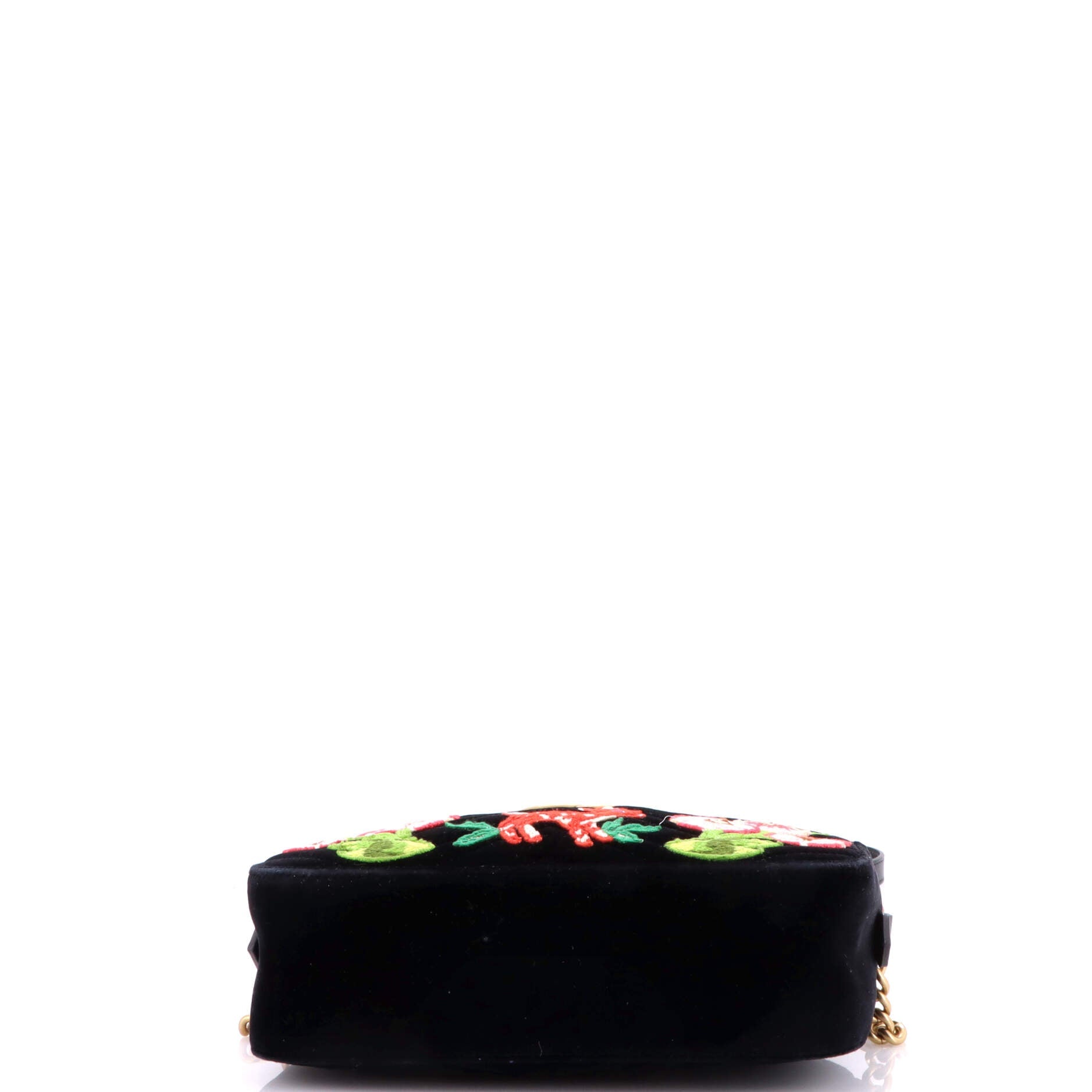GG Marmont Camera Bag Embroidered Matelasse Velvet Small