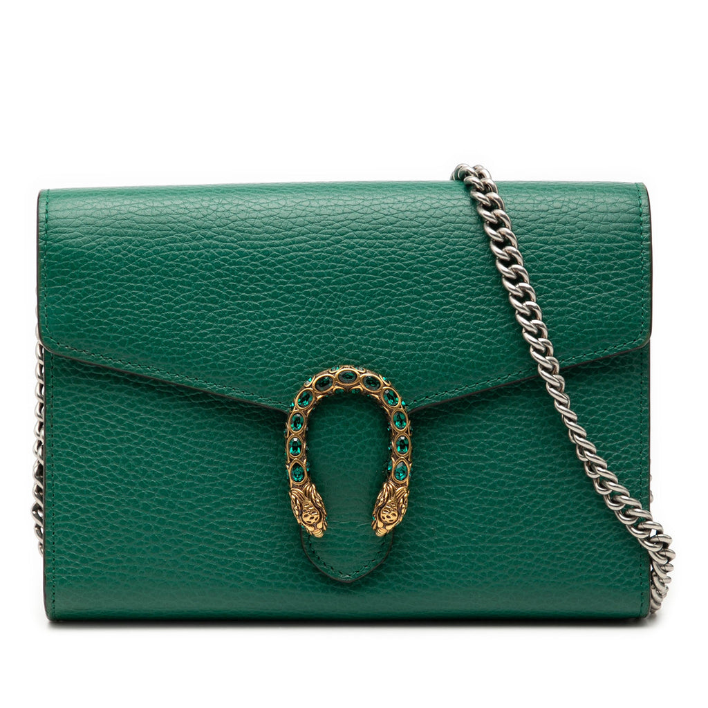 Dionysus Chain Wallet Leather with Embellished Detail Small