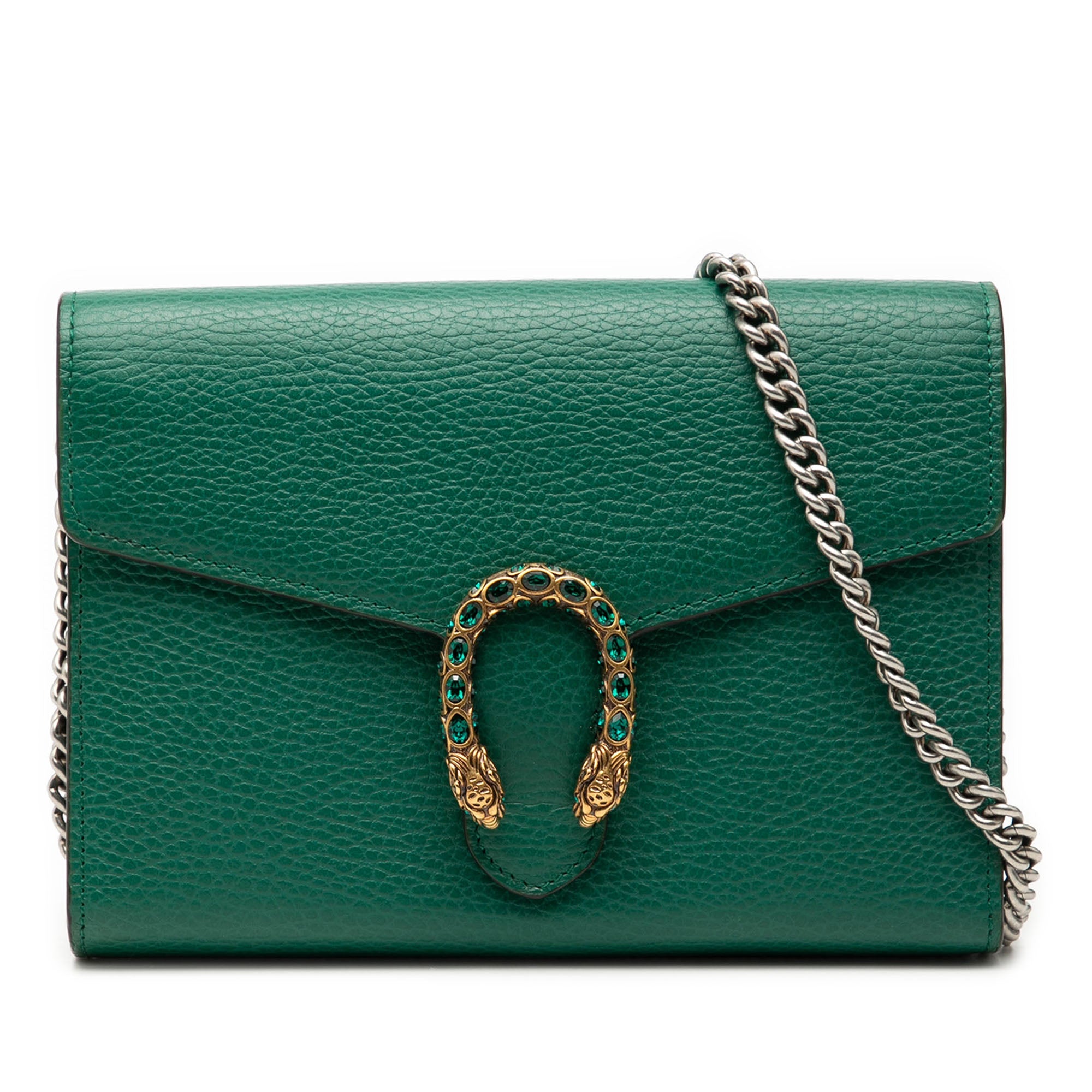 Dionysus Chain Wallet Leather with Embellished Detail Small