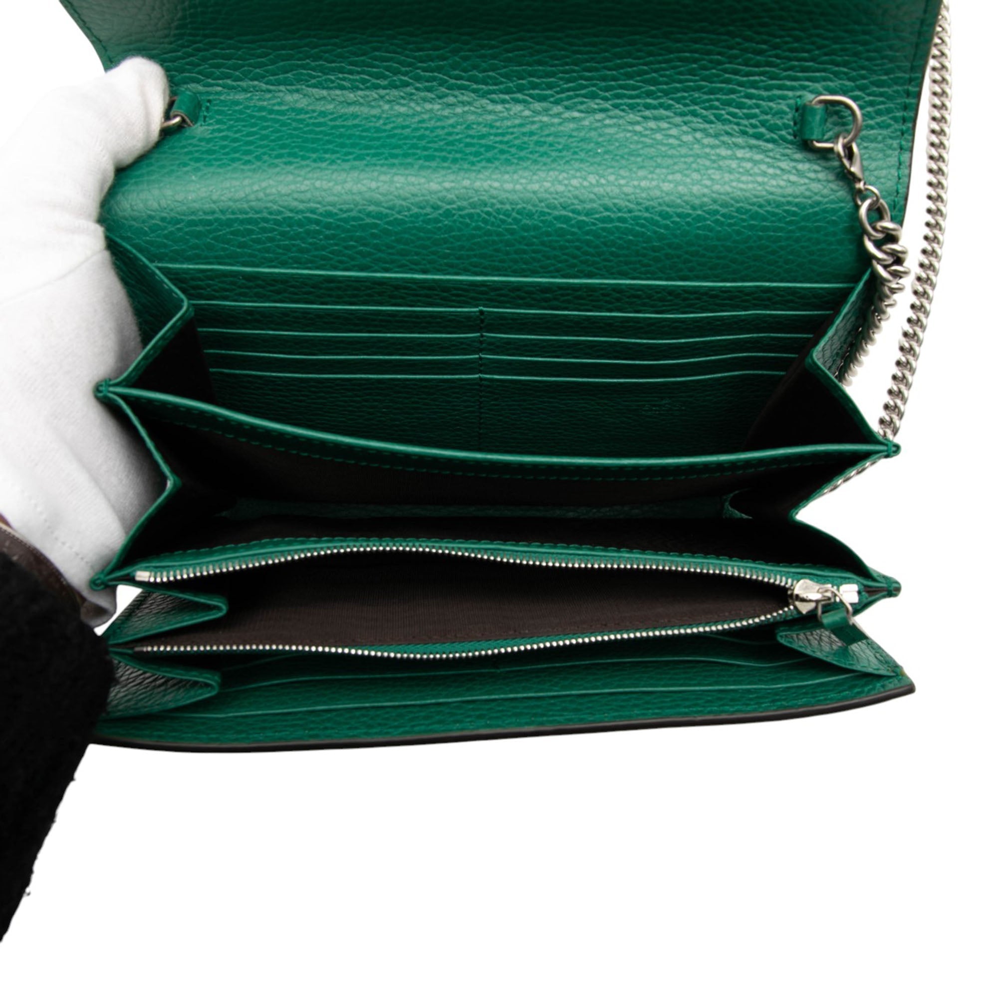 Dionysus Chain Wallet Leather with Embellished Detail Small