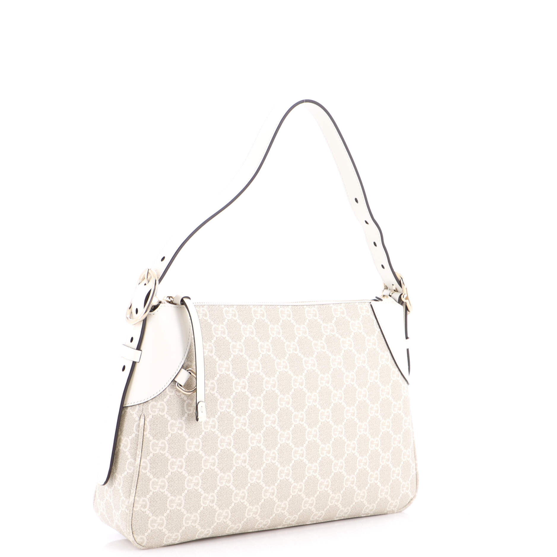 Emblem Shoulder Bag GG Coated Canvas with Leather Medium