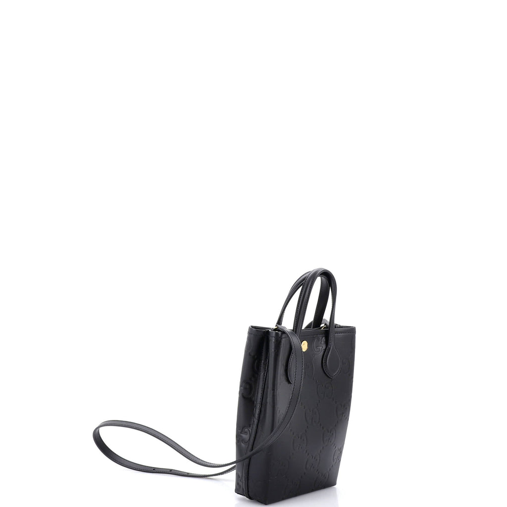 Vertical Tote GG Embossed Leather Mini