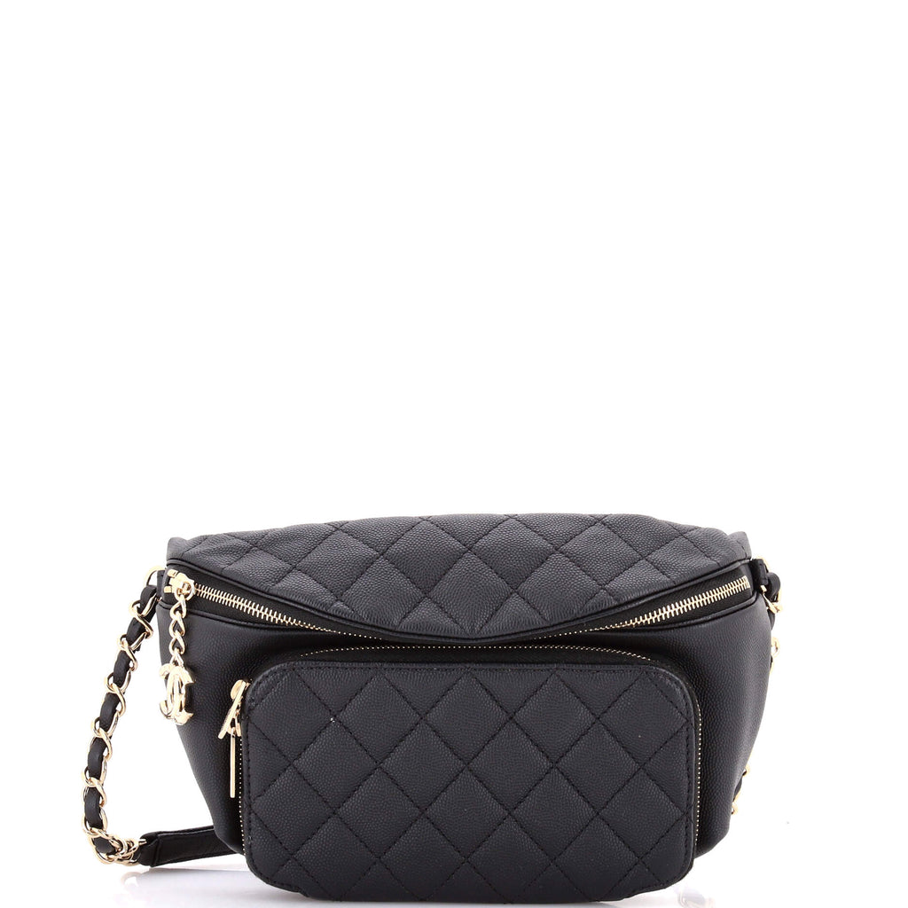 Business Affinity Waist Bag Quilted Caviar Medium