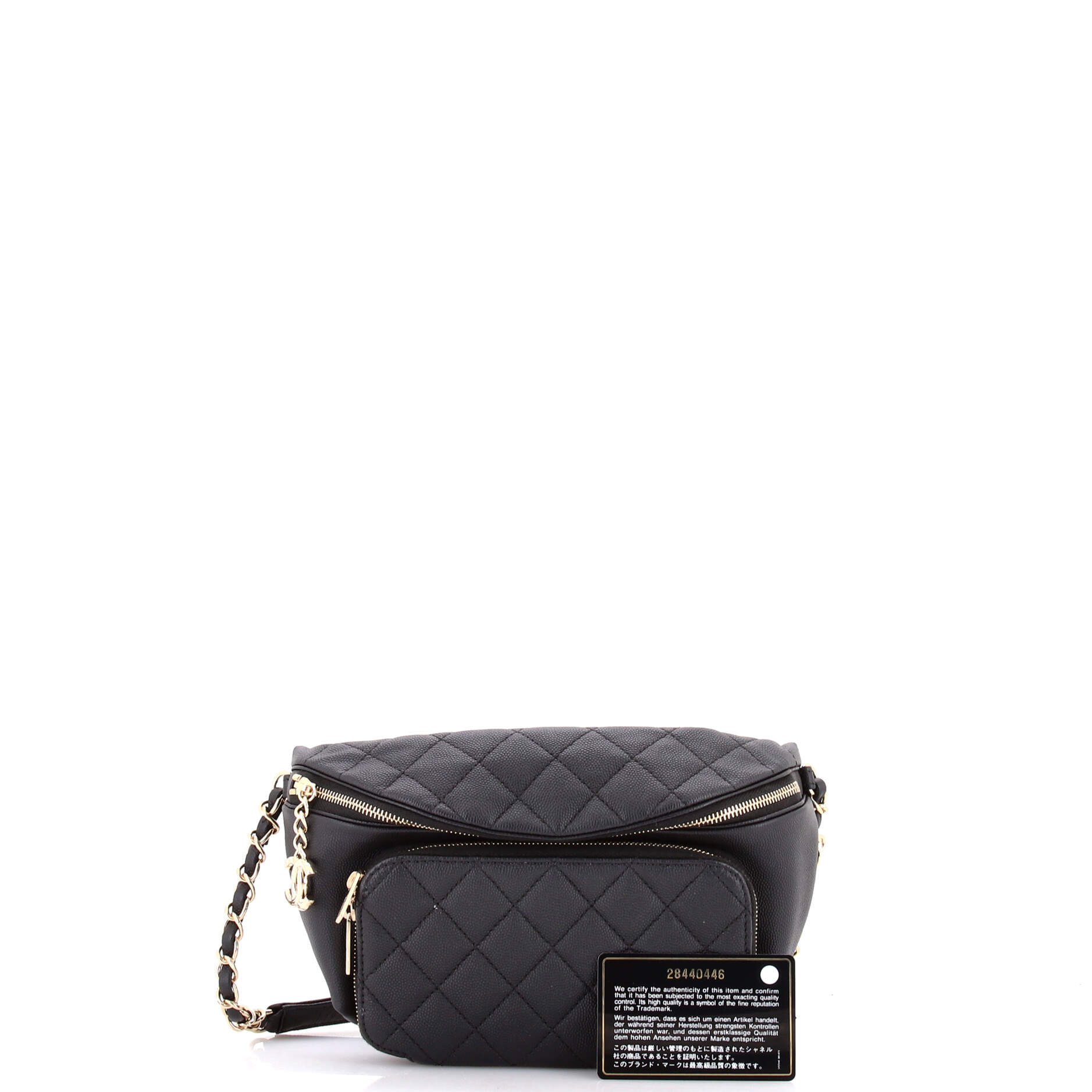 Business Affinity Waist Bag Quilted Caviar Medium