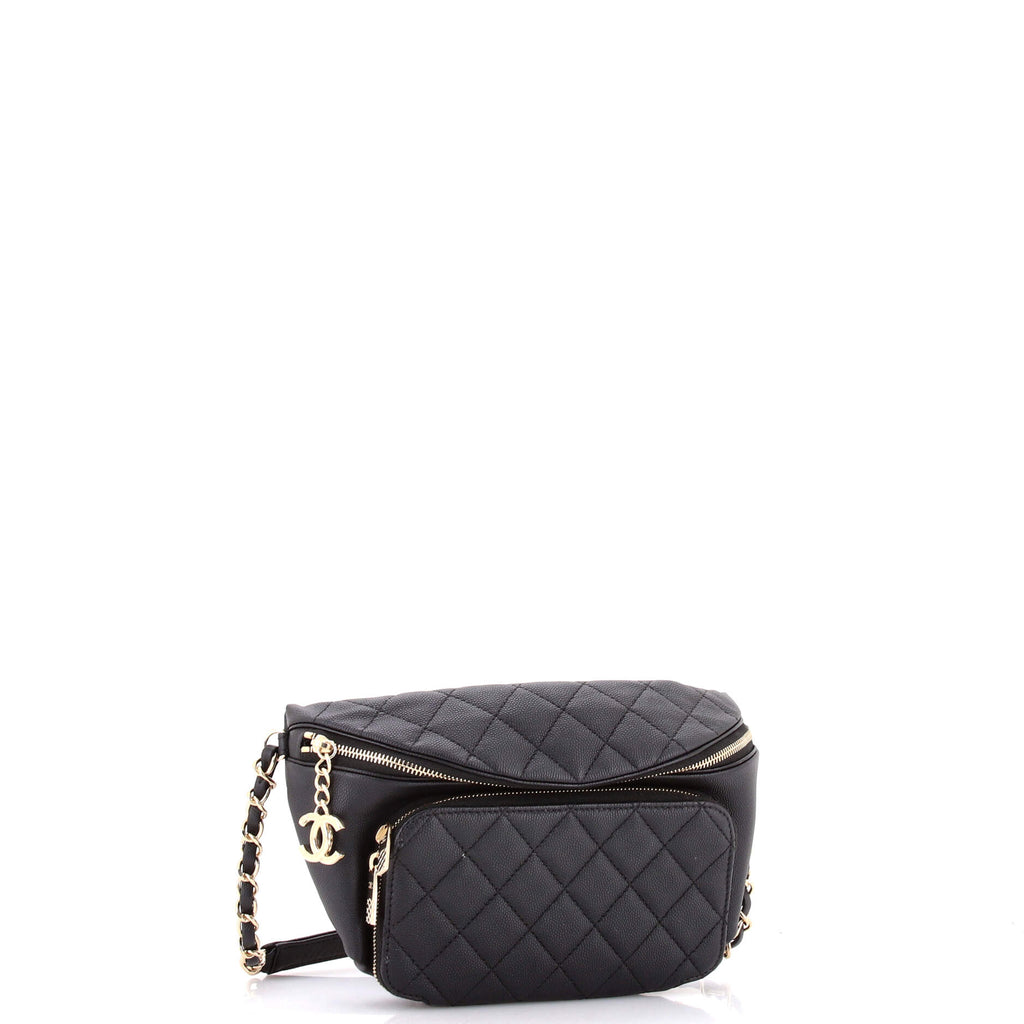 Business Affinity Waist Bag Quilted Caviar Medium