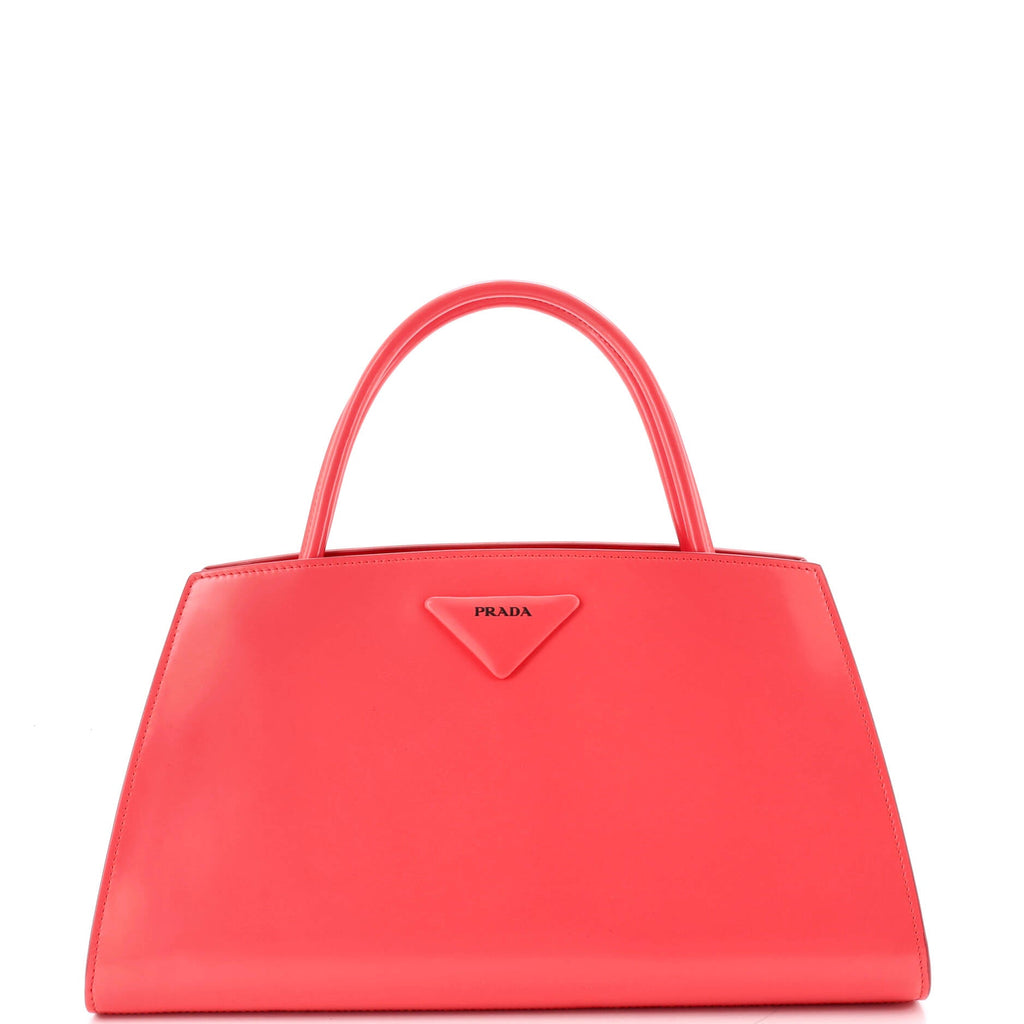 Architectural Top Handle Bag Spazzolato Leather Large