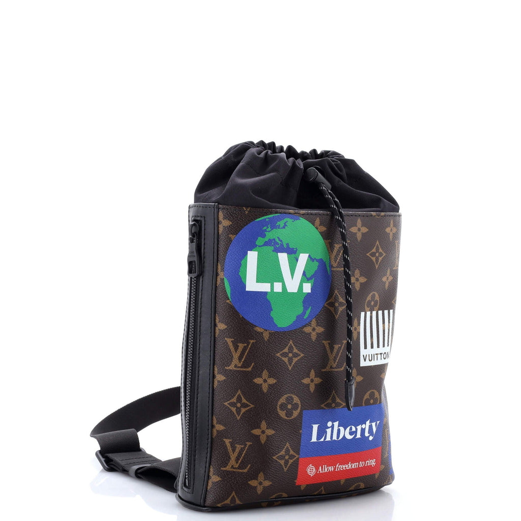 Chalk Sling Bag Limited Edition Logo Story Monogram Canvas
