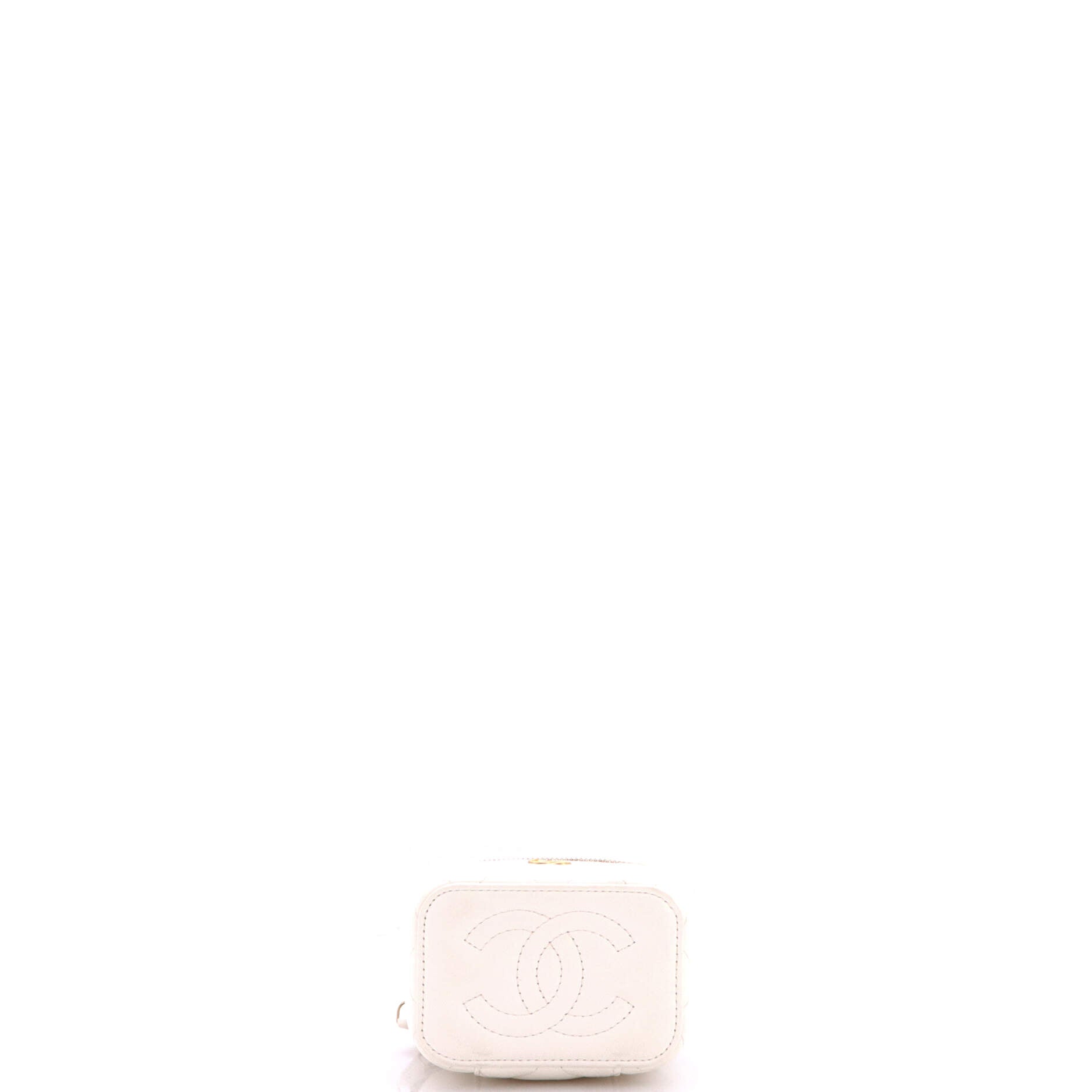 Pearl Crush Vanity Case with Chain Quilted Lambskin Mini