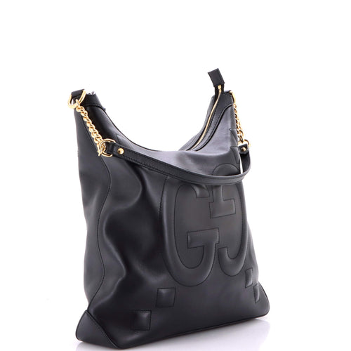 Apollo Hobo GG Embossed Calfskin Large
