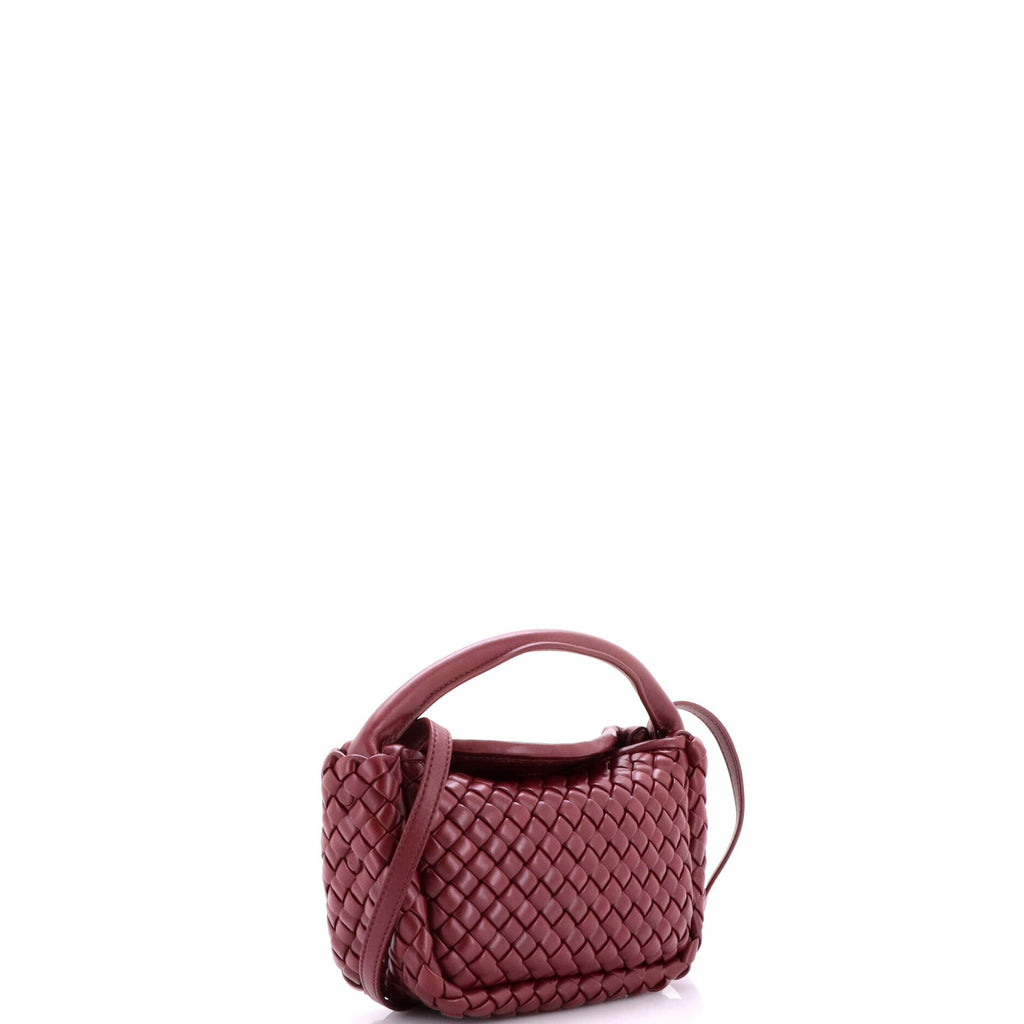 Cobble Top Handle Bag Padded Intrecciato Leather Small